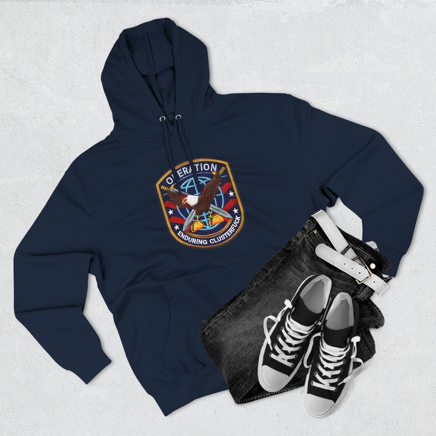 Operation Enduring Clusterfuck Fleece Hoodie, Funny Political Fleece Hoodie, Trendy and Cozy Sweatshirt