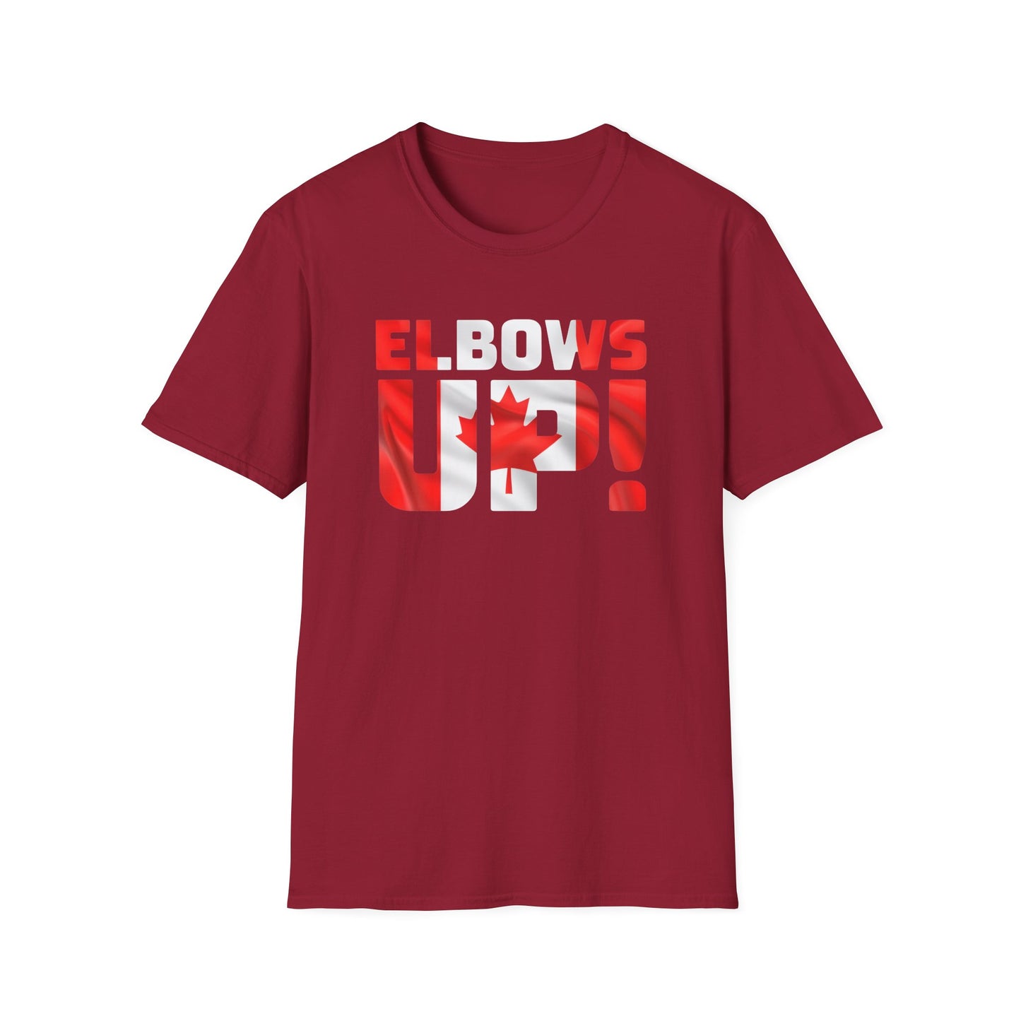Canadian Pride Elbows Up T-Shirt, Unisex Tee, Fun Canada Day Apparel, Gift for Canada Lovers, Comfortable Travel Shirt