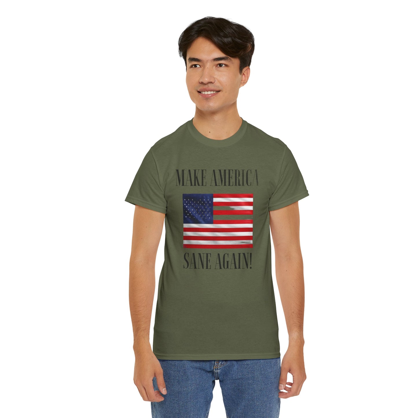 Make America Sane Again! T-Shirt, Unisex Graphic T-Shirt, Political Statement Tee, Anti Fascism, Anti MAGA