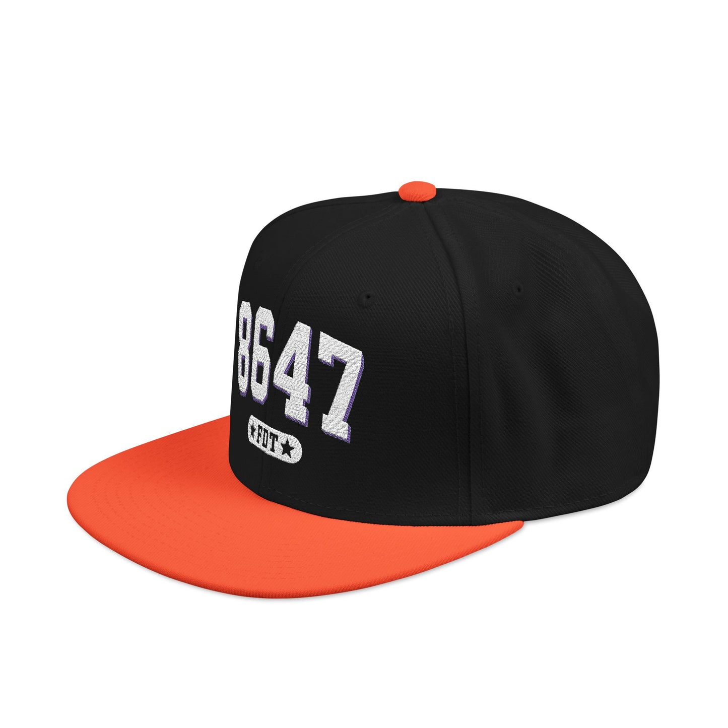 8647 FDT Snapback Cap, Embroidered Baseball Hat, Trendy Street Style, Gift for Political Enthusiasts, Unisex Fashion Headwear