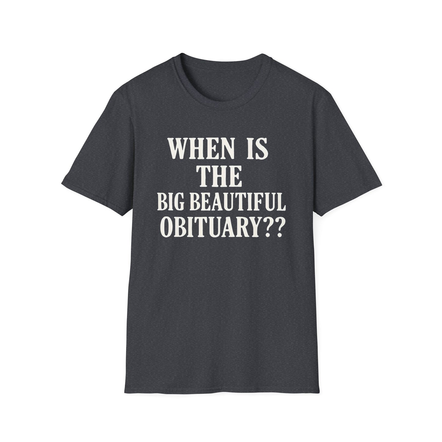 FDT Obituary unisex tee , Softstyle T-Shirt, Funny Obituary Shirt, Unisex Casual Wear, Gift for Friends, Funeral Humor Apparel