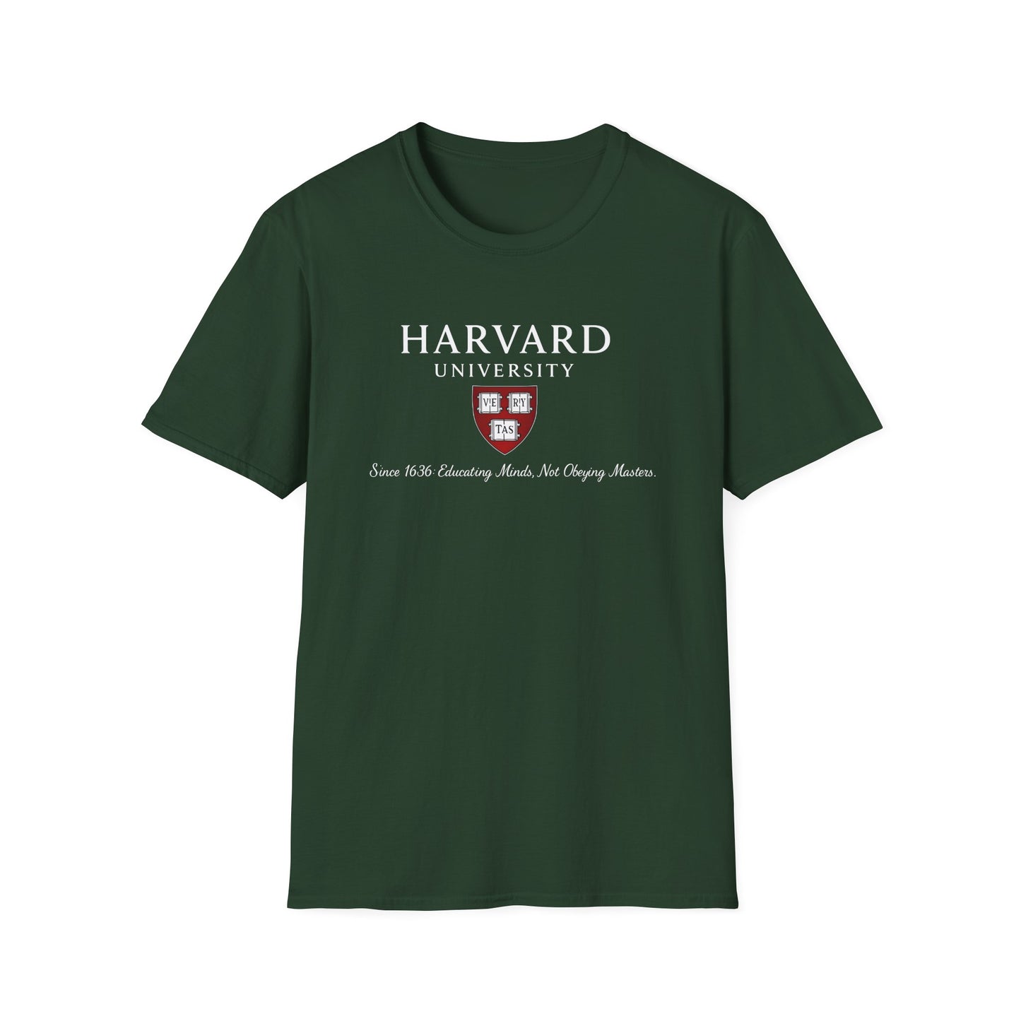 Harvard University - Since 1636: unisex t-shirt, antigovernment shirt, no masters tee, hands off universities t-shirt, law shirt