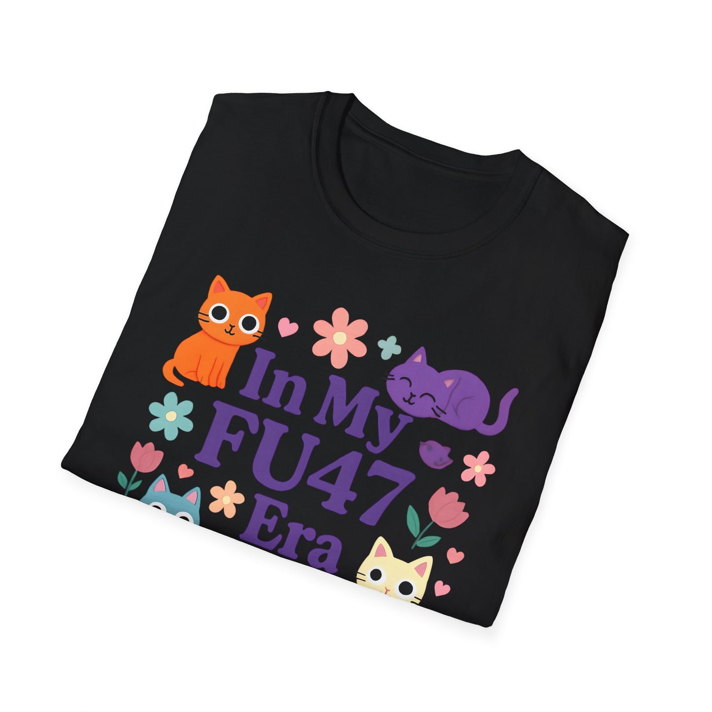 In My FU47 Era Unisex Tee, Cat Lover Gift, Comfortable Casual Wear, Funny Pet Humor, Perfect for Birthdays