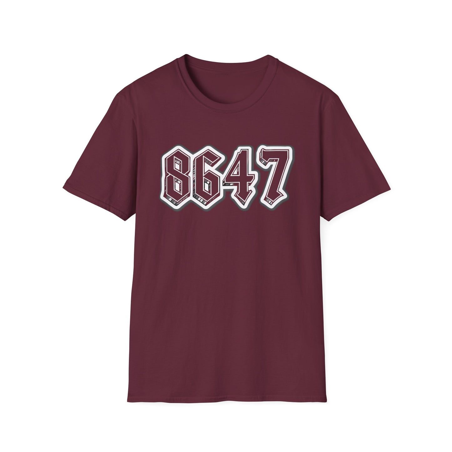 8647 Trendy Unisex T-Shirt with Bold Graphic 8647, Casual Streetwear, Gift for Him or Her, Everyday Wear, Comfortable Tee