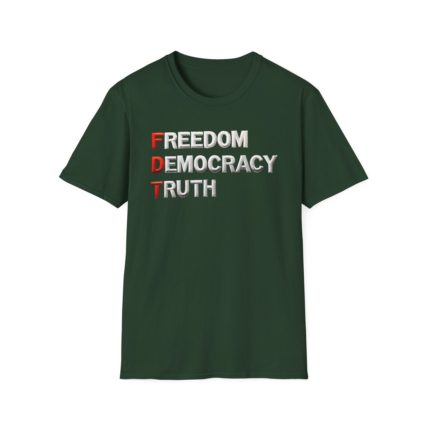 Freedom Democracy Truth FDT unisex tshirt, antitrump Tshirt, unisex fit, political protest tshirt, many colors to choose from