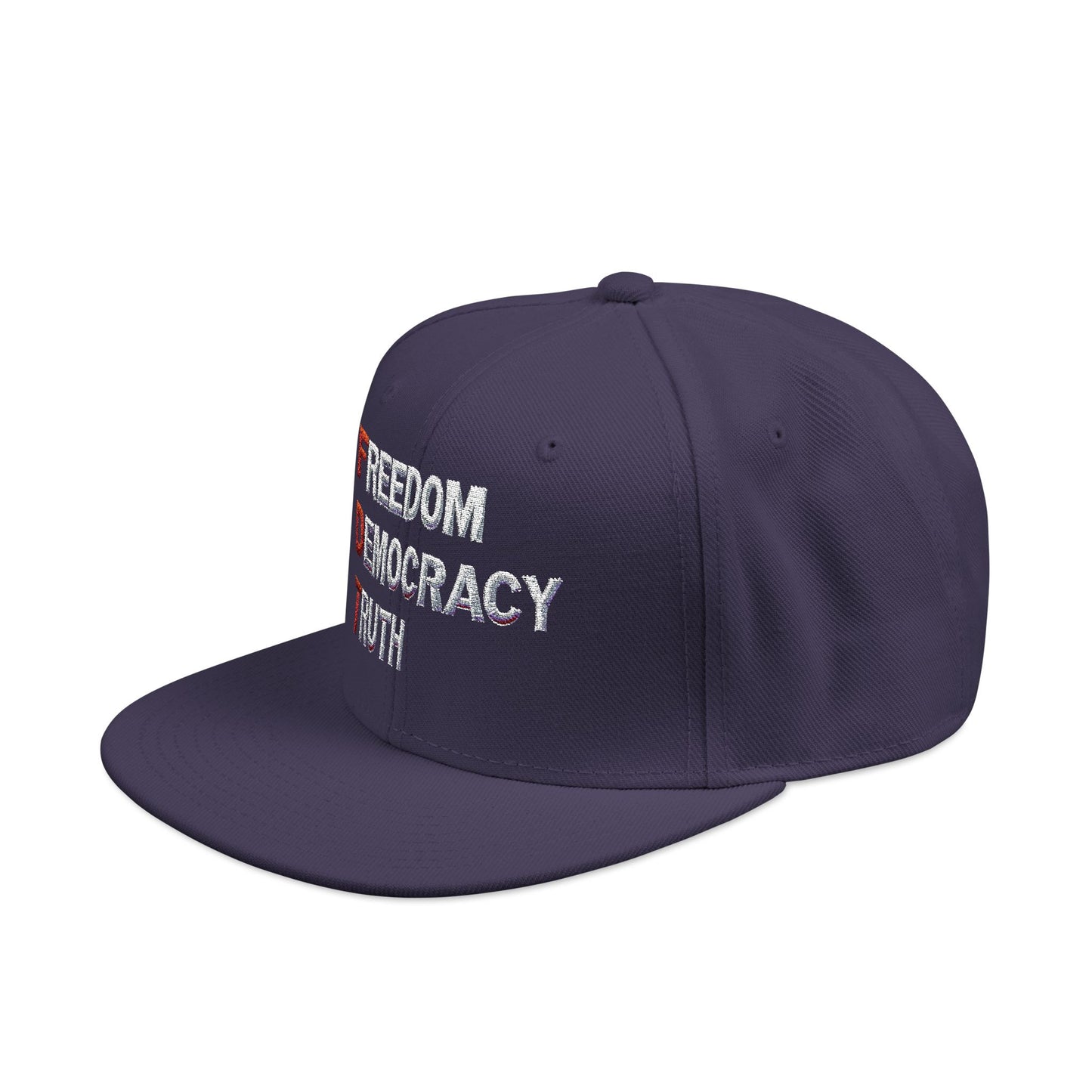 Freedom Democracy Truth Snapback Hat - Stylish Streetwear Cap for Casual Outfits, Perfect Gift for Sports Fans, Adjustable Fit