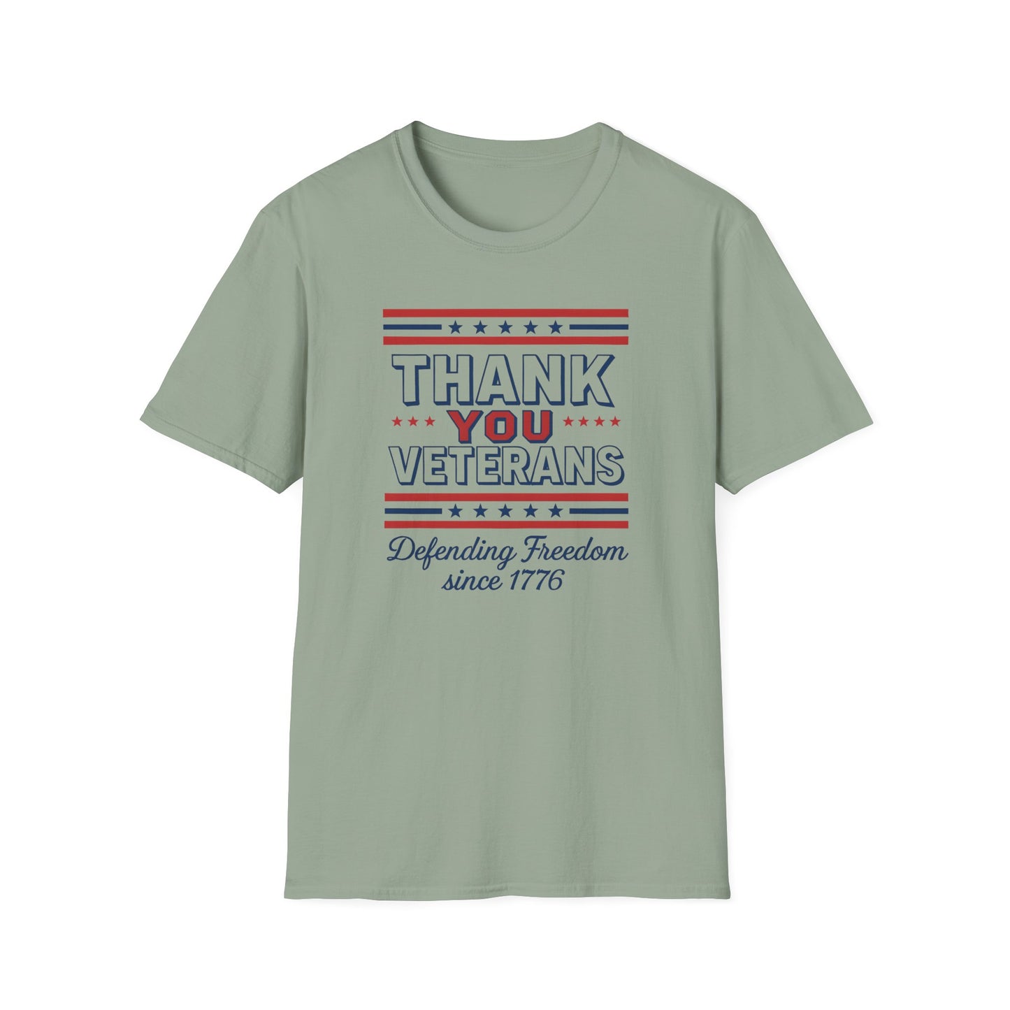 Thank You Veterans Defending Freedom since 1776 unisex tshirt, patriotic tshirt, 4th of July shirt honoring veterans, pro vet
