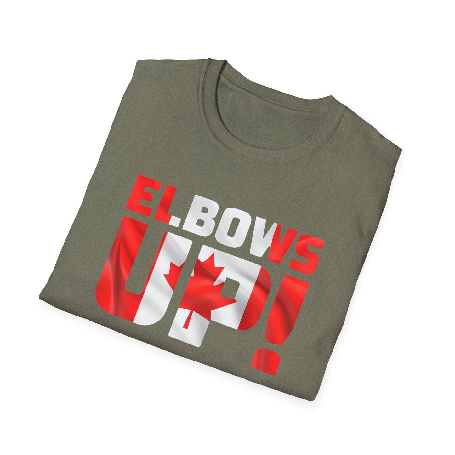Canadian Pride Elbows Up T-Shirt, Unisex Tee, Fun Canada Day Apparel, Gift for Canada Lovers, Comfortable Travel Shirt