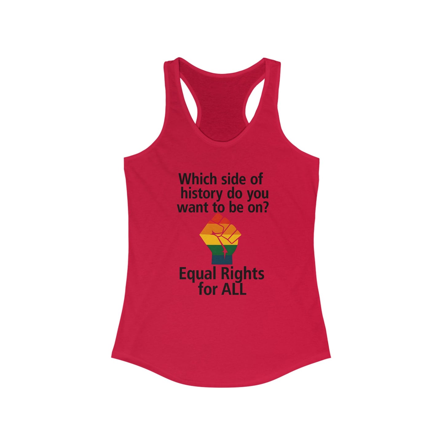 Ladies Equal Rights for All Racerback Tank, Equal Rights for All Tee, Pride Apparel, Social Justice Top, Feminist Clothing