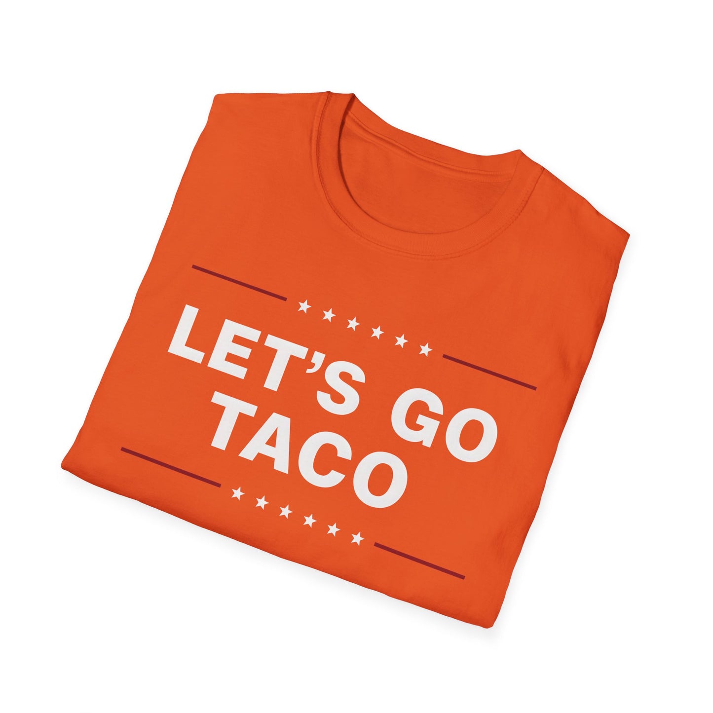 Let's Go Taco Unisex Softstyle T-Shirt, Taco Lover Gift, Funny Foodie Shirt, Casual Wear, Taco Tuesday Tee