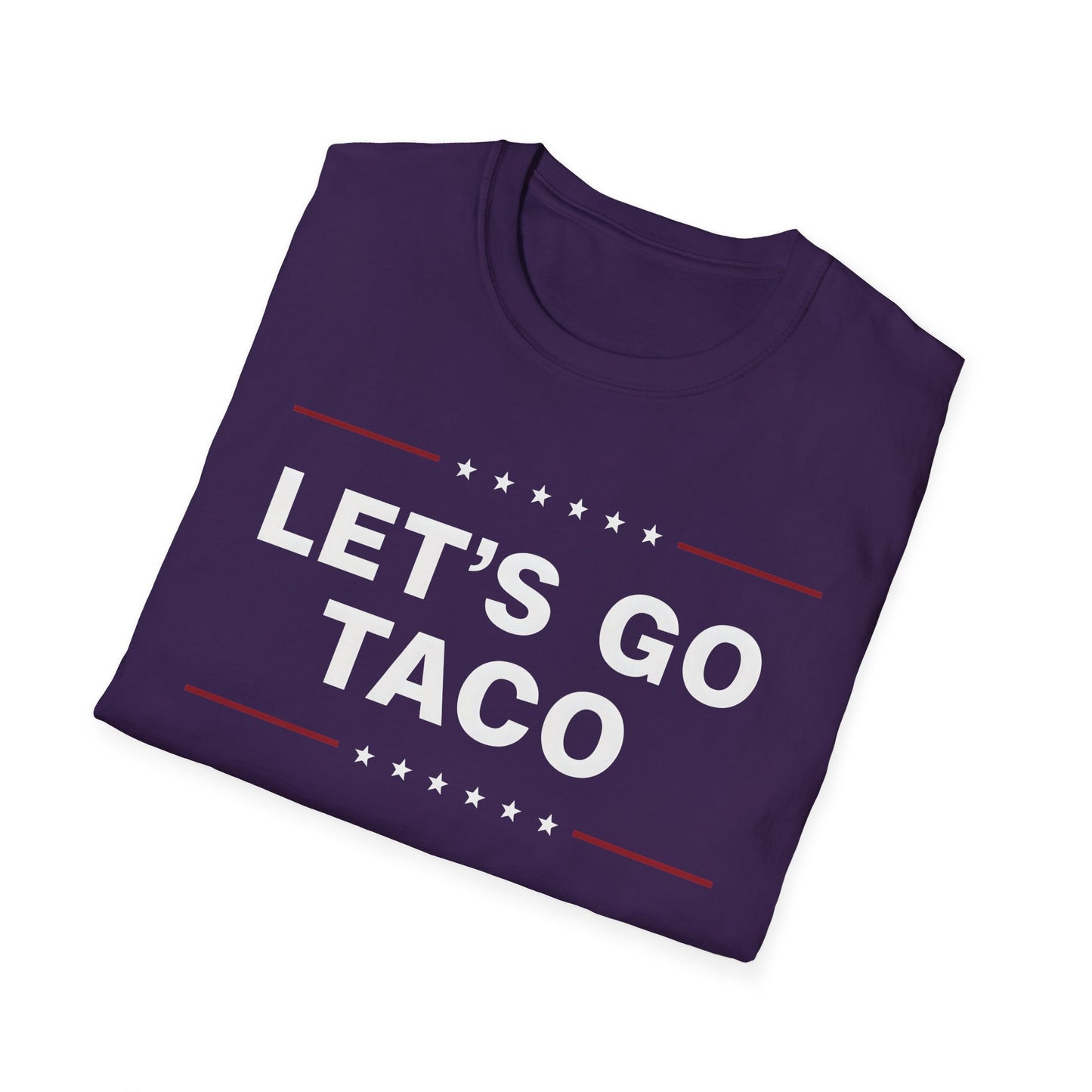 Let's Go Taco Unisex Softstyle T-Shirt, Taco Lover Gift, Funny Foodie Shirt, Casual Wear, Taco Tuesday Tee