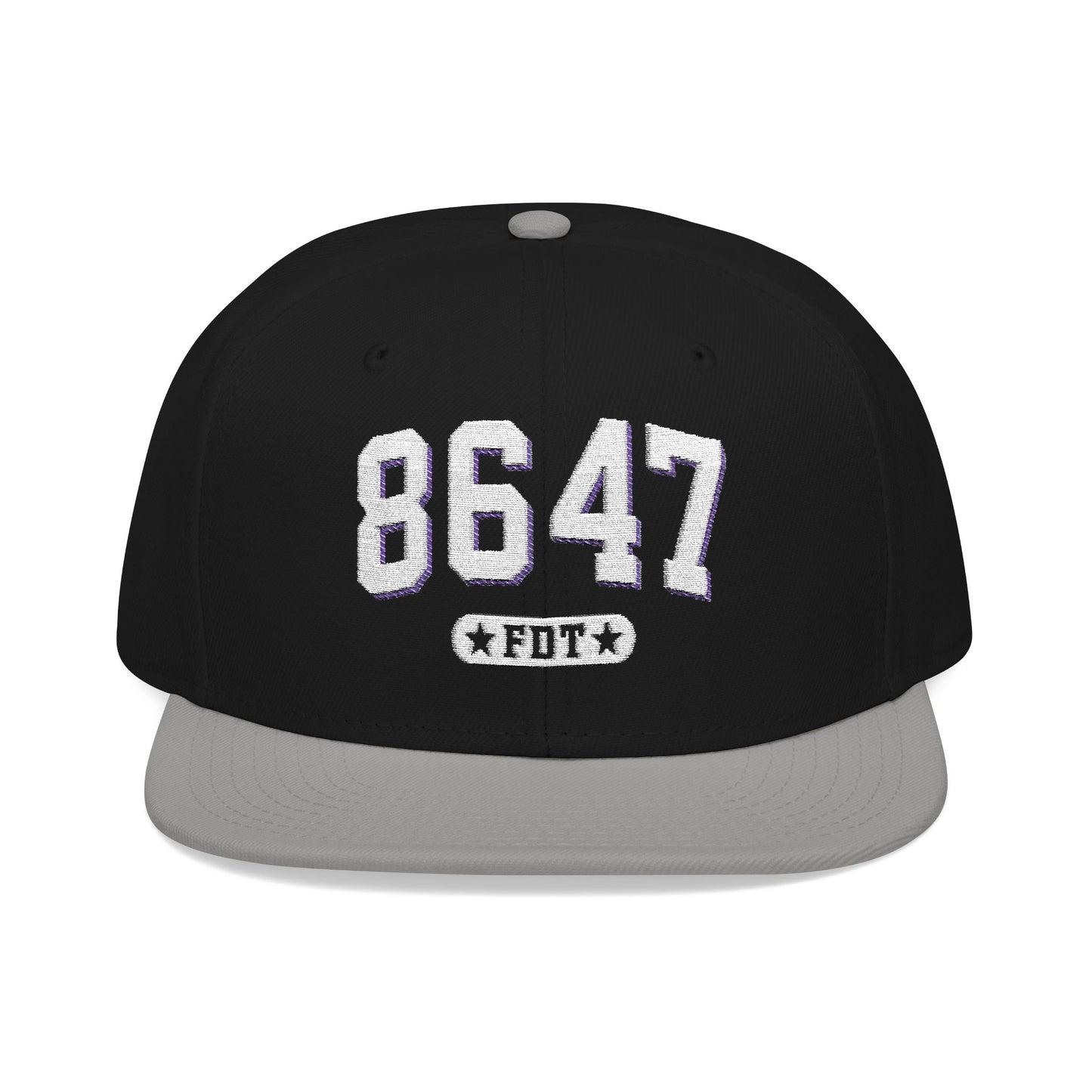 8647 FDT Snapback Cap, Embroidered Baseball Hat, Trendy Street Style, Gift for Political Enthusiasts, Unisex Fashion Headwear