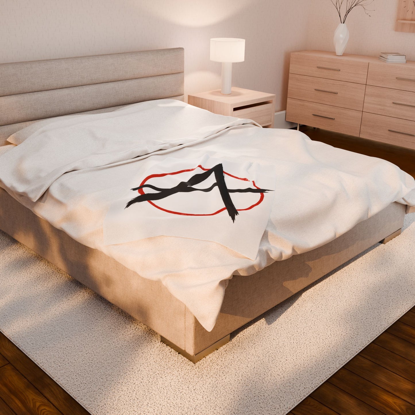 Anarchy Rebellious Plush Blanket, Cozy Throw Blanket, Anarchy Symbol Blanket, Soft Velvet Blanket for Home Decor, Gift for Activists