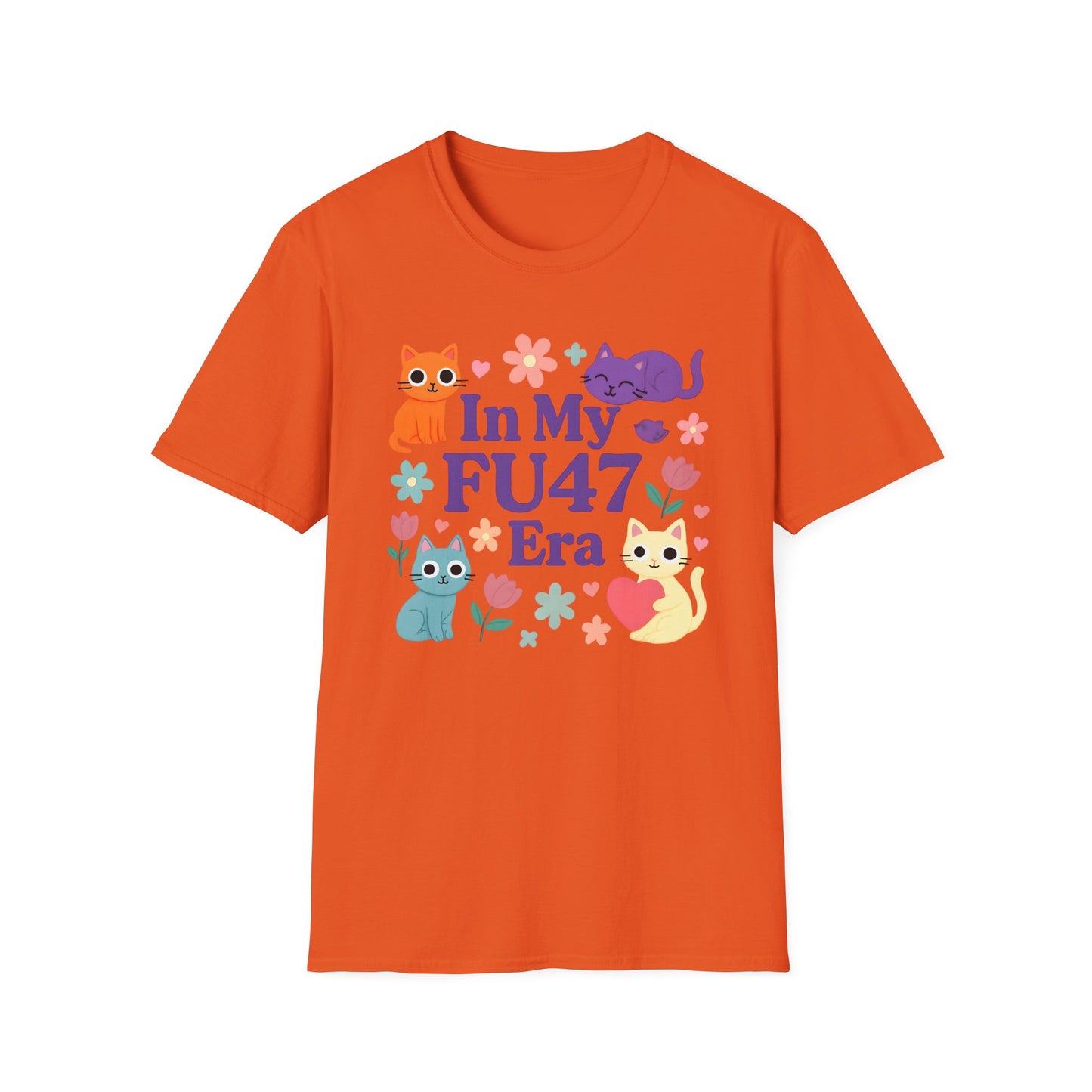 In My FU47 Era Unisex Tee, Cat Lover Gift, Comfortable Casual Wear, Funny Pet Humor, Perfect for Birthdays