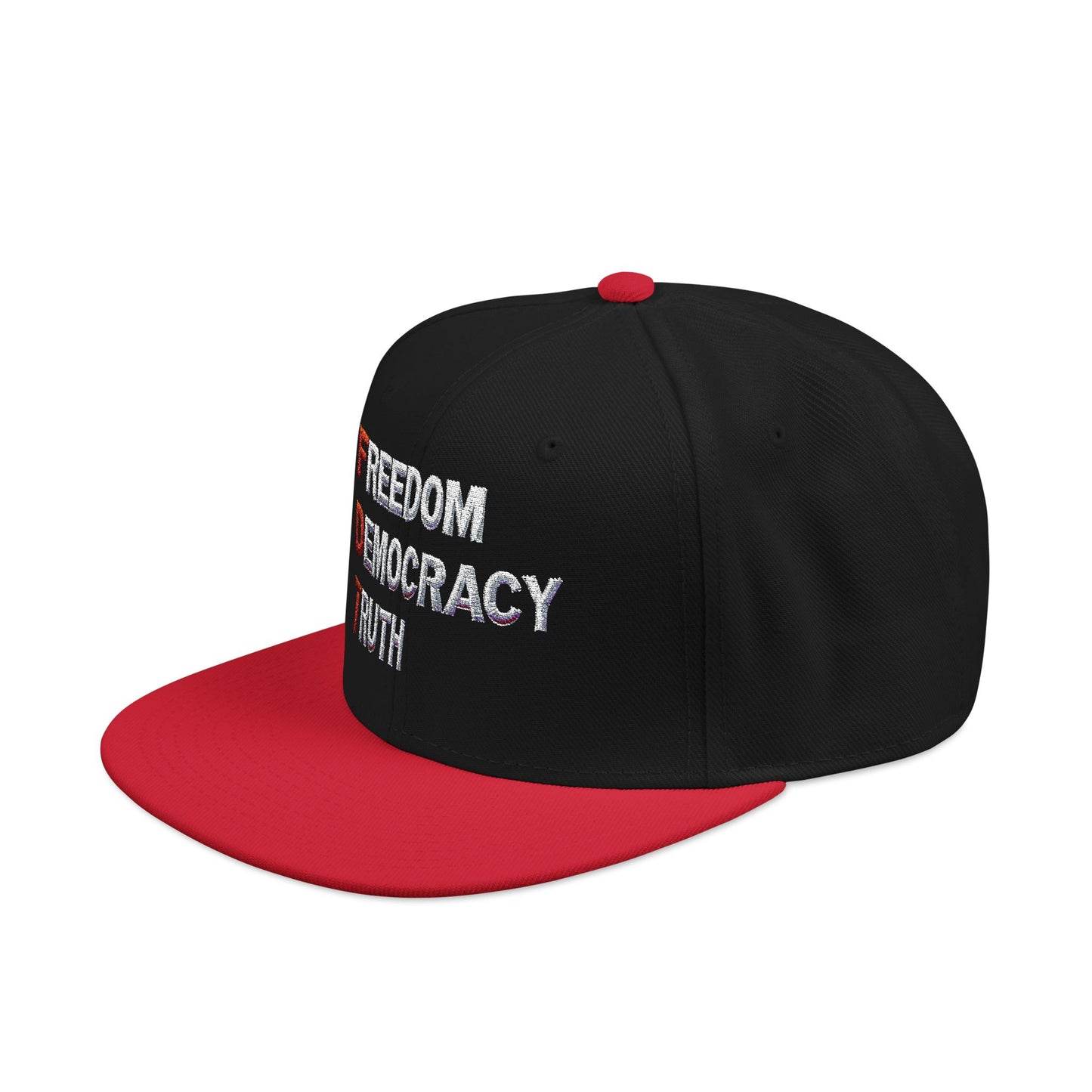 Freedom Democracy Truth Snapback Hat - Stylish Streetwear Cap for Casual Outfits, Perfect Gift for Sports Fans, Adjustable Fit