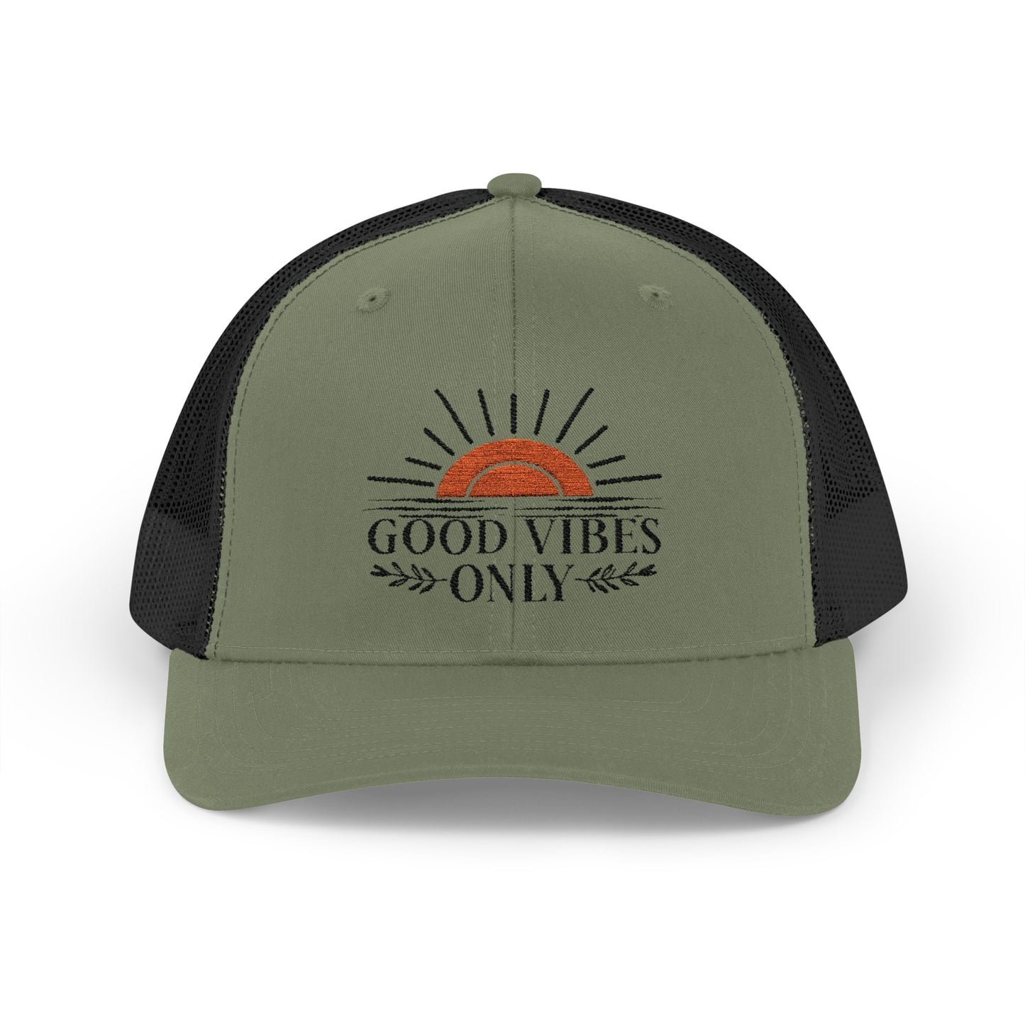 Good Vibes Only Trucker Cap, Summer and Spring headware, cool trendy trucker hat, gifts for him/her, summertime fun hat