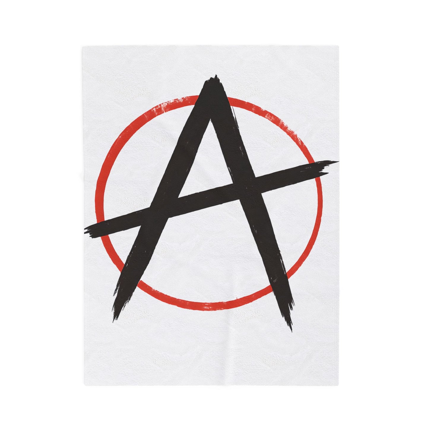 Anarchy Rebellious Plush Blanket, Cozy Throw Blanket, Anarchy Symbol Blanket, Soft Velvet Blanket for Home Decor, Gift for Activists