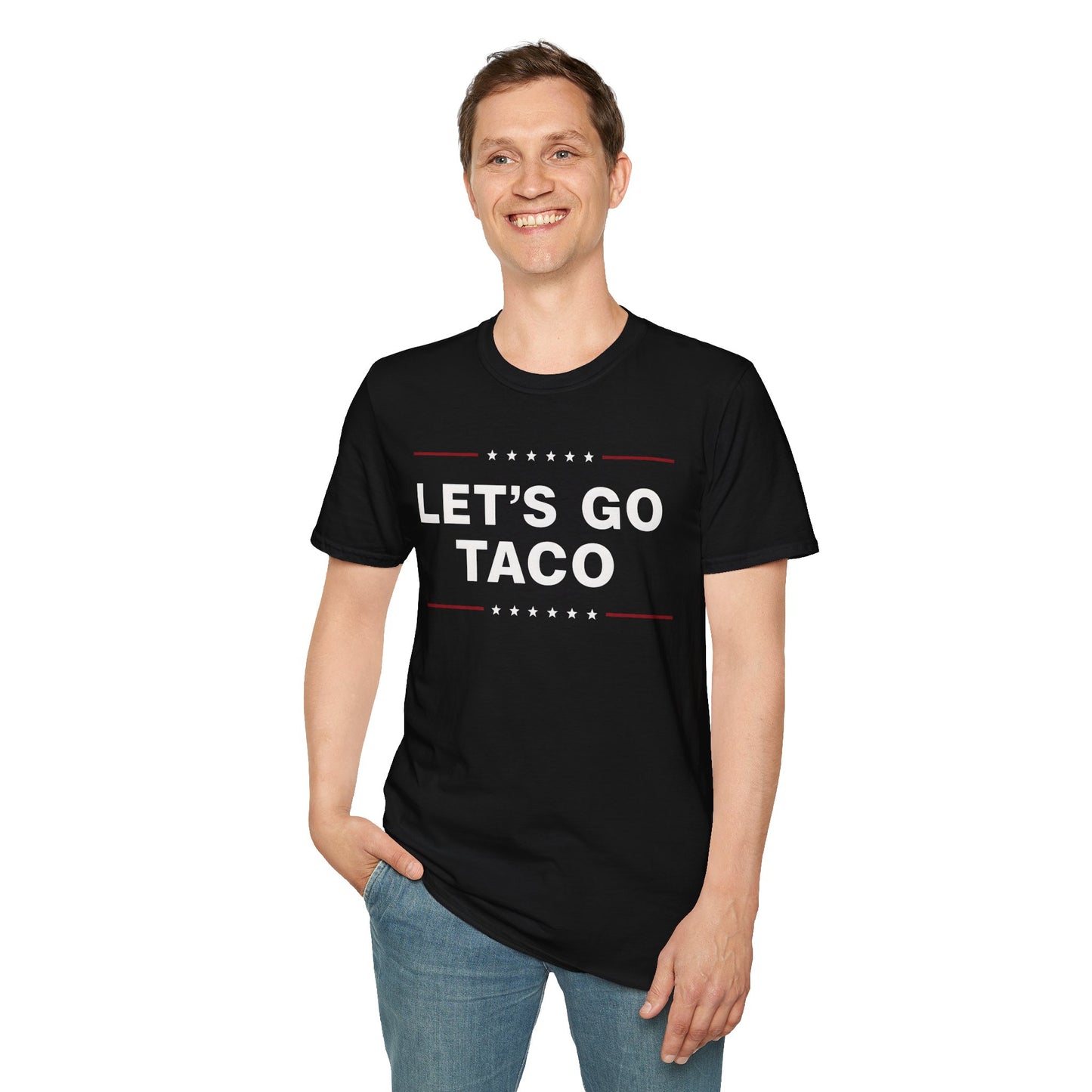 Let's Go Taco Unisex Softstyle T-Shirt, Taco Lover Gift, Funny Foodie Shirt, Casual Wear, Taco Tuesday Tee
