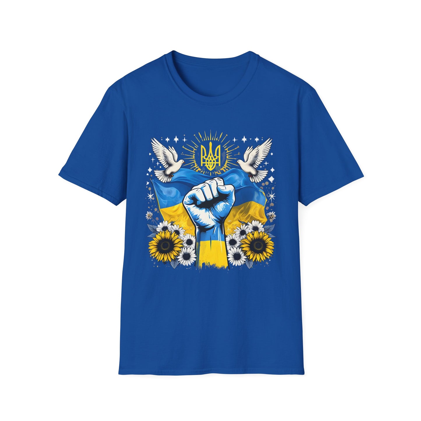 Uplifting Ukraine Unisex T-Shirt, Support Ukraine Tee, Softstyle Graphic Tee, Protest Apparel, Gift for Activists, Everyday Wear