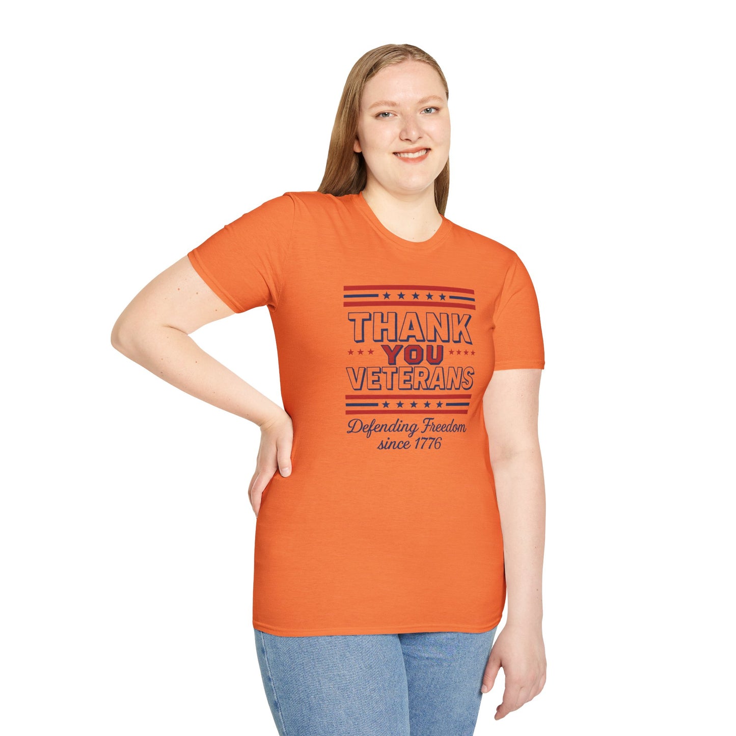 Thank You Veterans Defending Freedom since 1776 unisex tshirt, patriotic tshirt, 4th of July shirt honoring veterans, pro vet