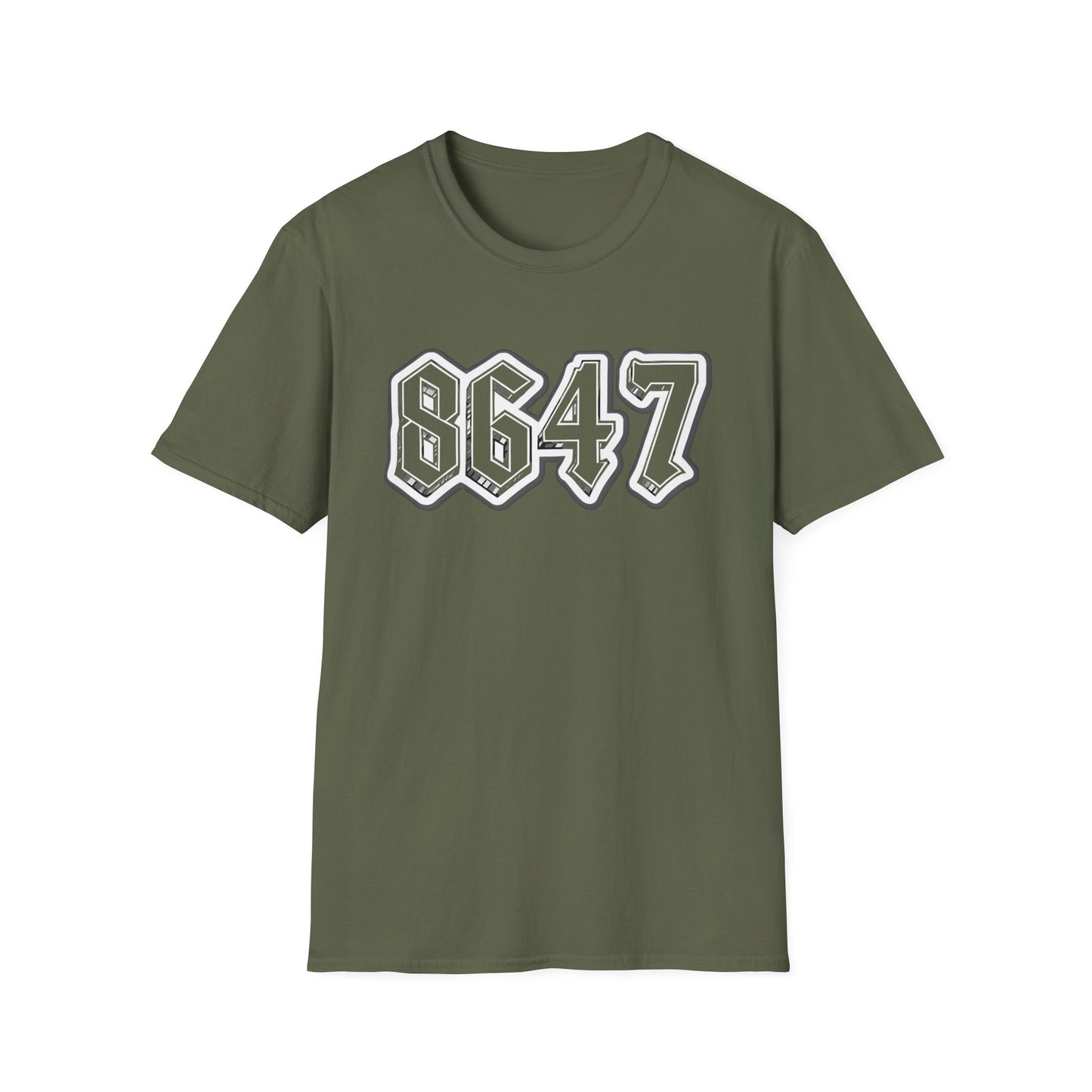8647 Trendy Unisex T-Shirt with Bold Graphic 8647, Casual Streetwear, Gift for Him or Her, Everyday Wear, Comfortable Tee