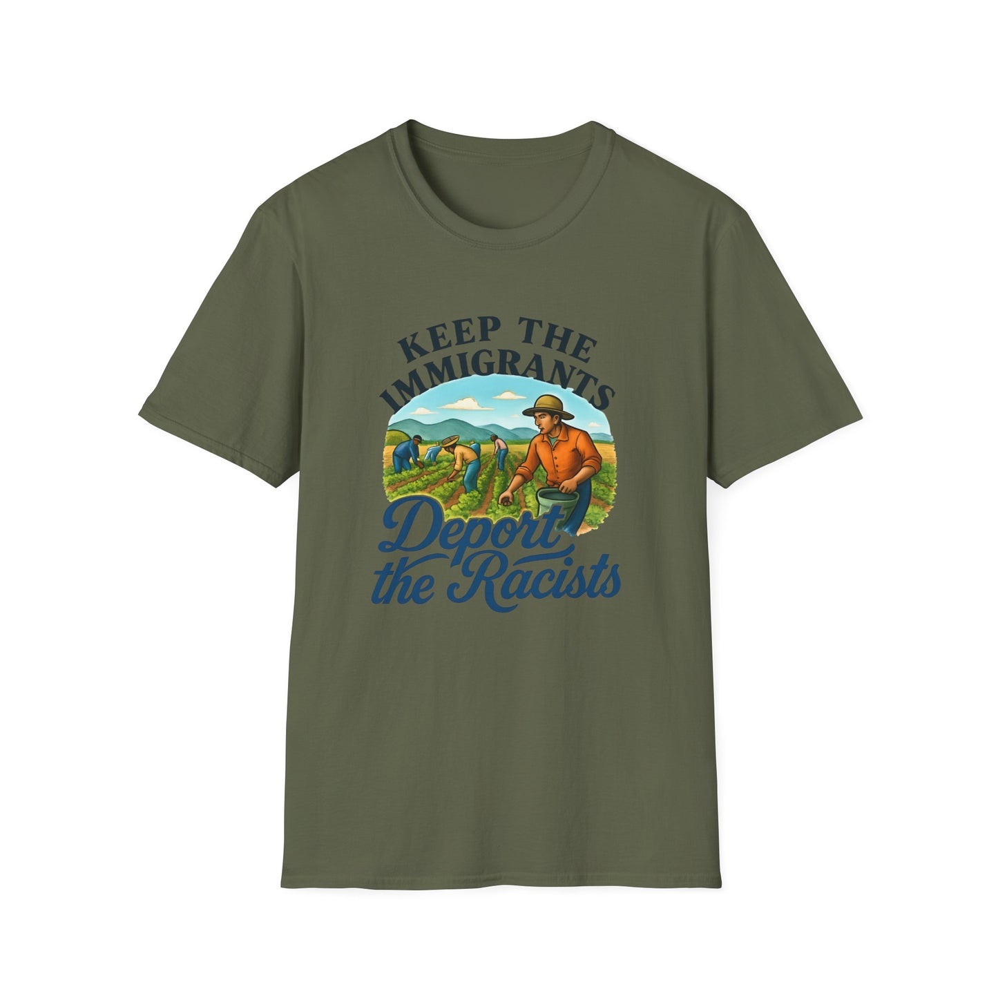 Keep the Immigrants, Deport the Racists -unisex anytime tee,  Casual Wear, Statement Piece, Gift for, Stand with immigrants, anti racists tee