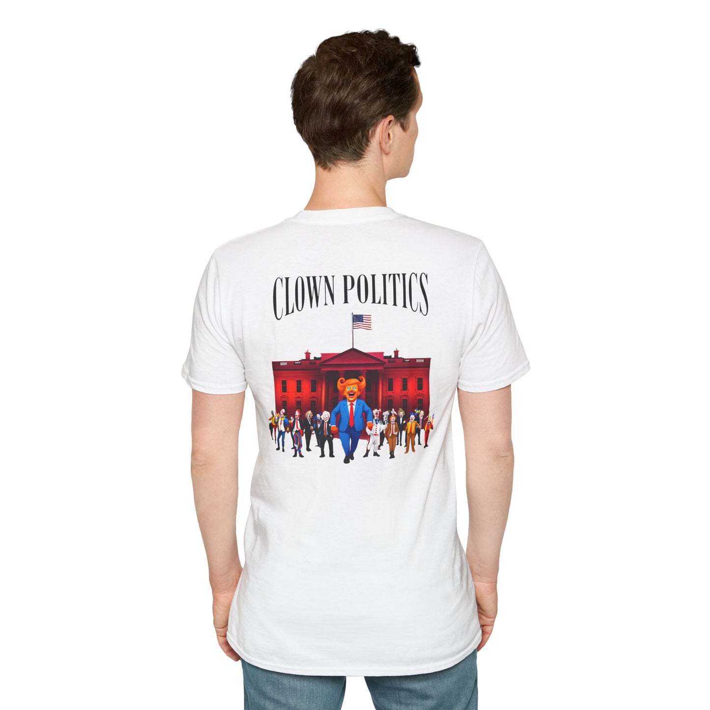 Clown Politics Graphic Tee, Statement Shirt for Activism, Funny Political T-Shirt, Gift for Protesters, Casual, antitrump tee