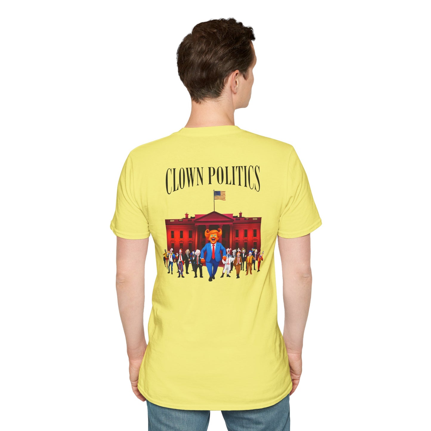 Clown Politics Graphic Tee, Statement Shirt for Activism, Funny Political T-Shirt, Gift for Protesters, Casual, antitrump tee