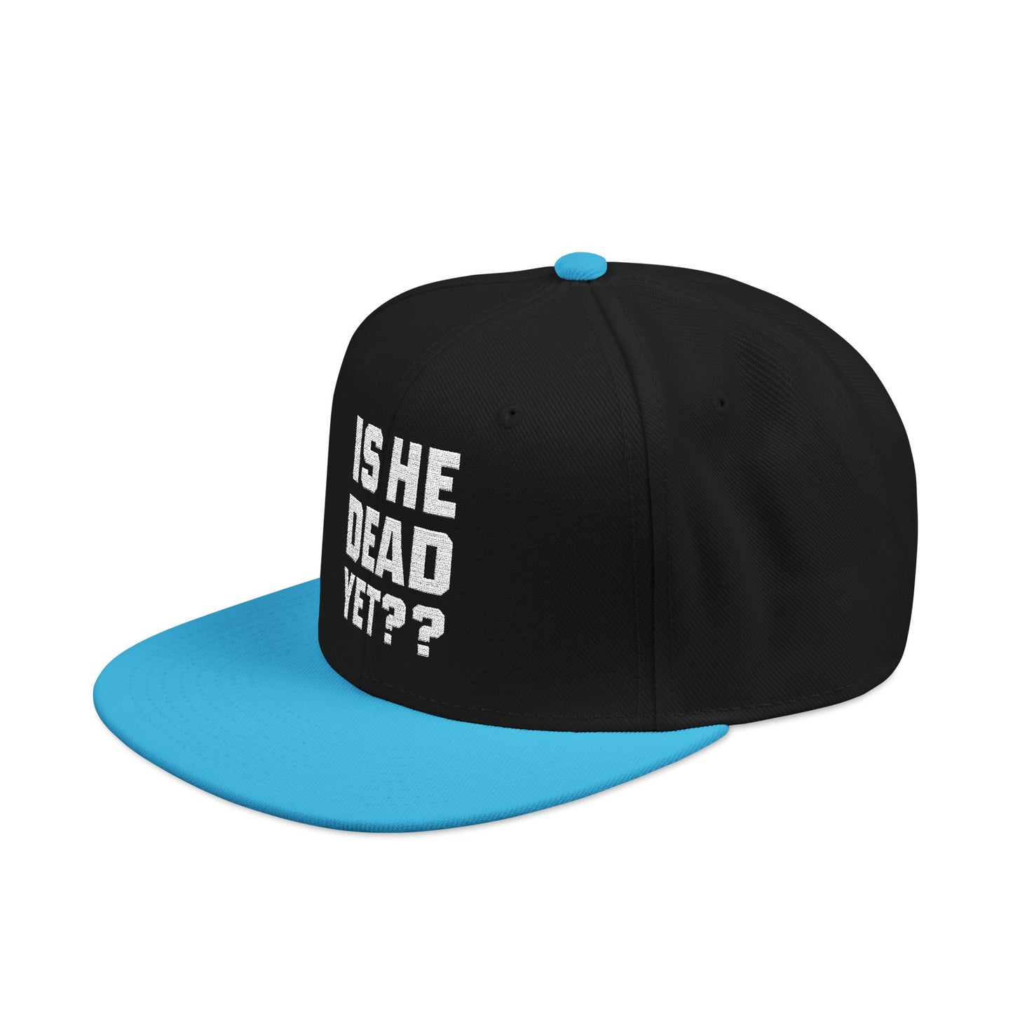Is He Dead Yet?? Snapback Hat, Humorous Embroidered Cap, Casual Headwear for Friends, Party Accessory, Gift for Gamers