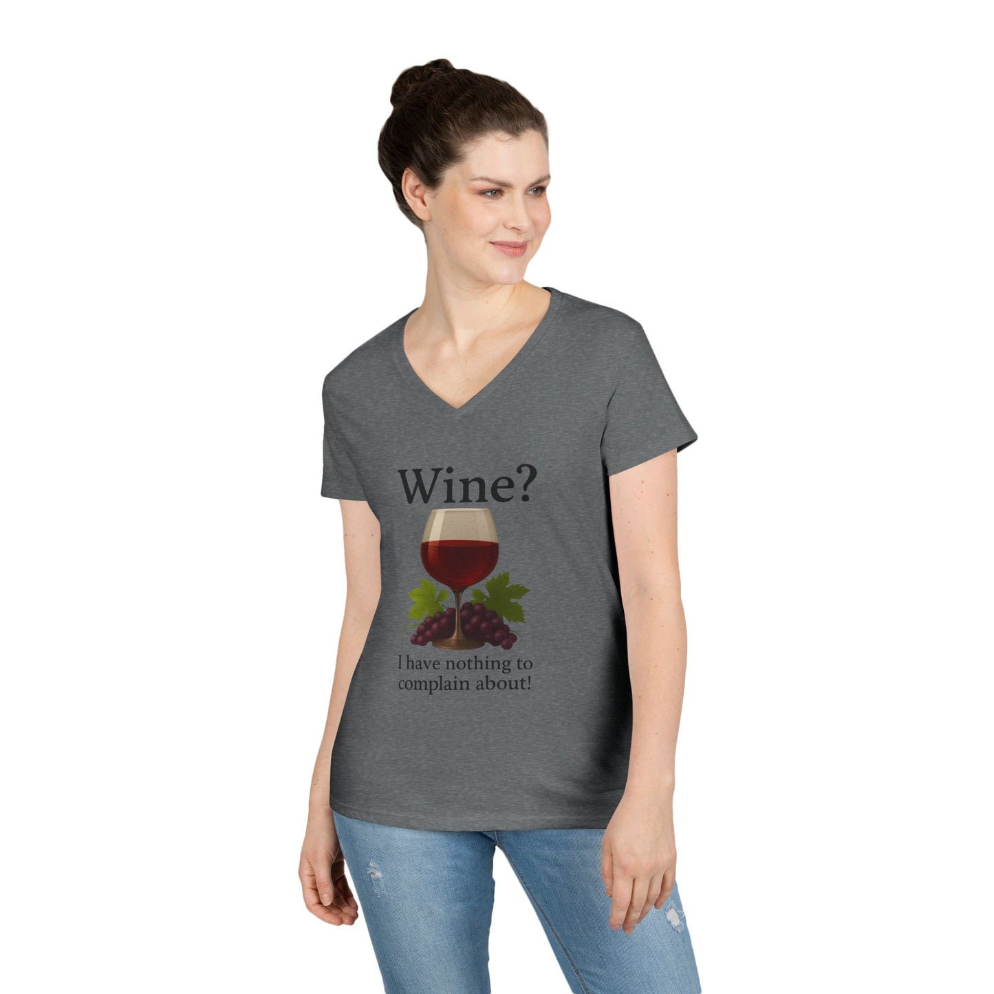 Wine Lover's V-Neck T-Shirt, Fun Wine Quote Tee, Gifts for Her, Casual Summer Top, Ladies' Wine Shirt