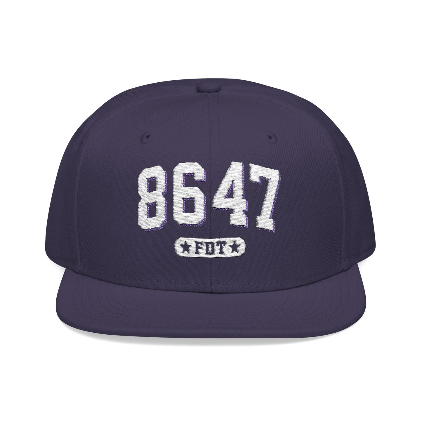 8647 FDT Snapback Cap, Embroidered Baseball Hat, Trendy Street Style, Gift for Political Enthusiasts, Unisex Fashion Headwear
