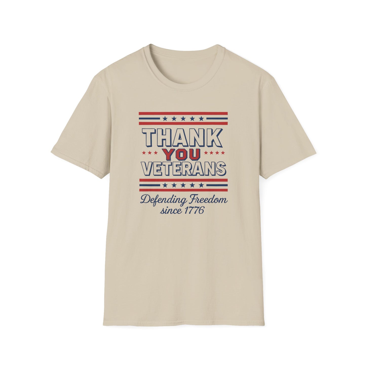 Thank You Veterans Defending Freedom since 1776 unisex tshirt, patriotic tshirt, 4th of July shirt honoring veterans, pro vet