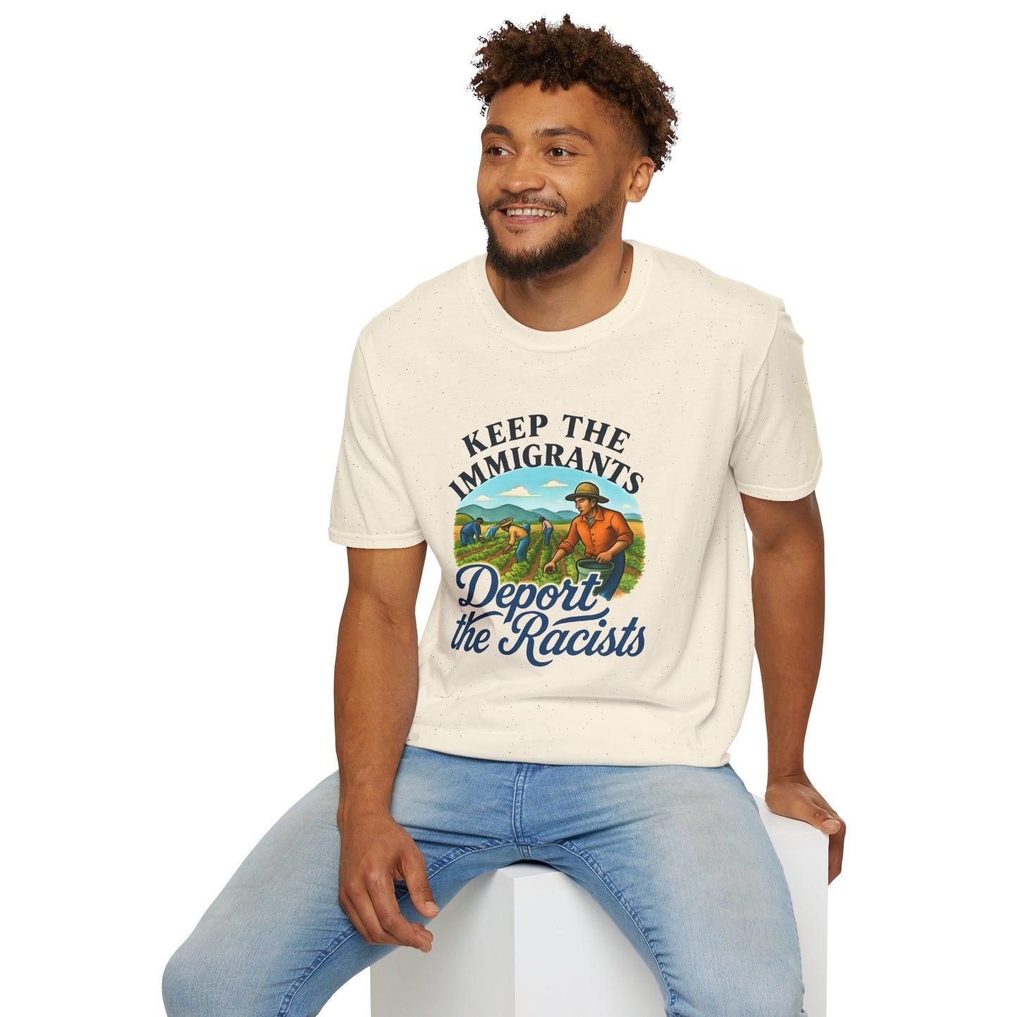 Keep the Immigrants, Deport the Racists -unisex anytime tee,  Casual Wear, Statement Piece, Gift for, Stand with immigrants, anti racists tee