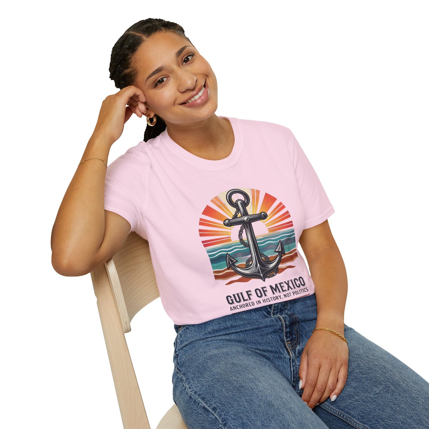 Gulf of Mexico, Anchored in History, Not Politics T-Shirt, Political Statement Tee, Anti Fascism Tee, AntiTrump Tee