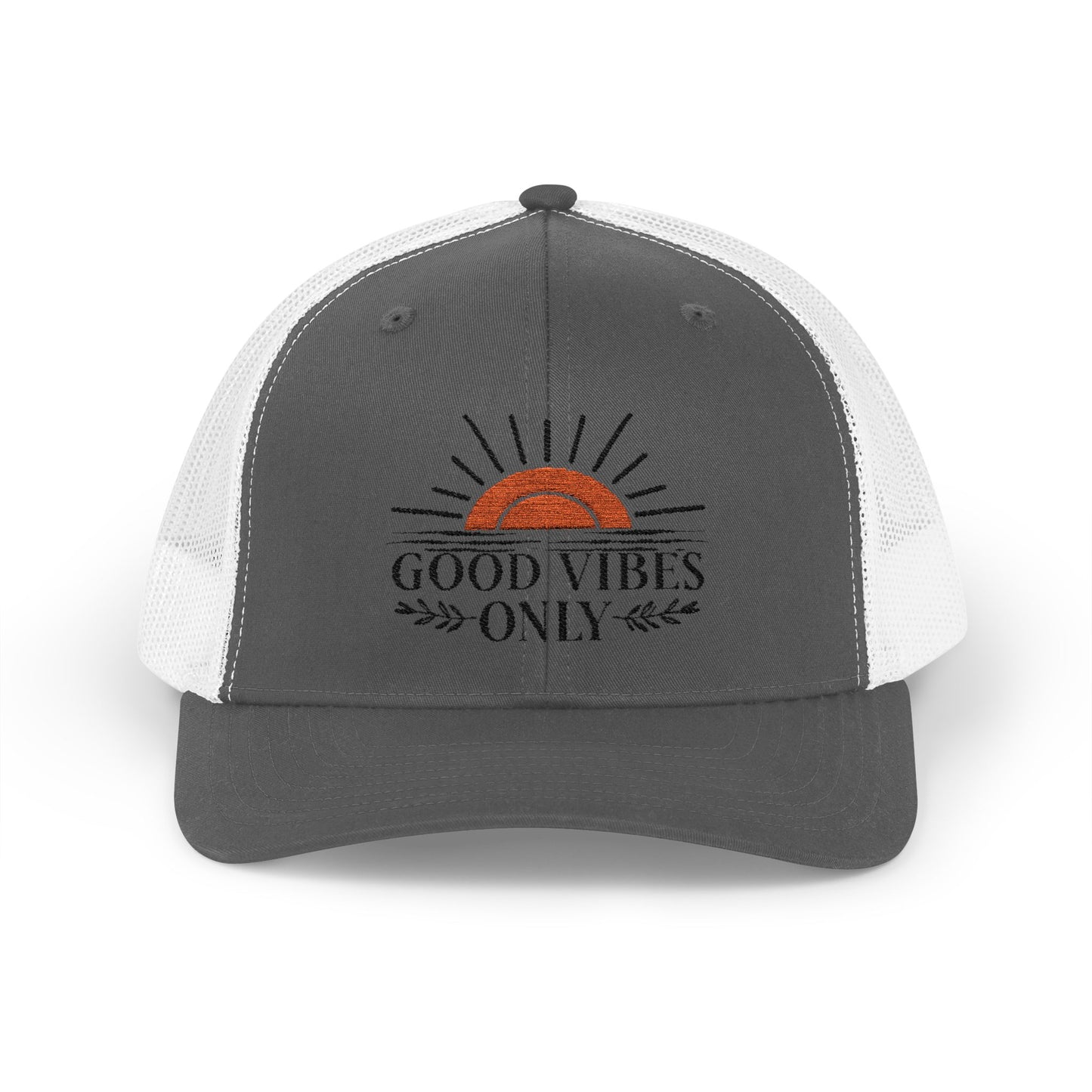 Good Vibes Only Trucker Cap, Summer and Spring headware, cool trendy trucker hat, gifts for him/her, summertime fun hat