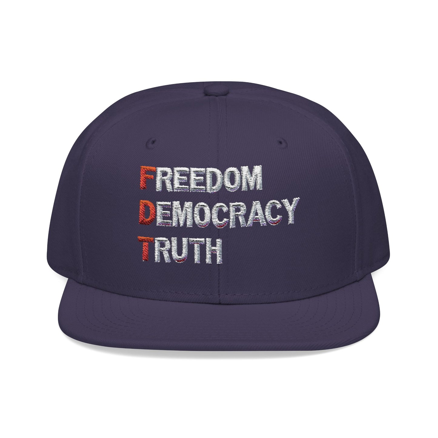 Freedom Democracy Truth Snapback Hat - Stylish Streetwear Cap for Casual Outfits, Perfect Gift for Sports Fans, Adjustable Fit
