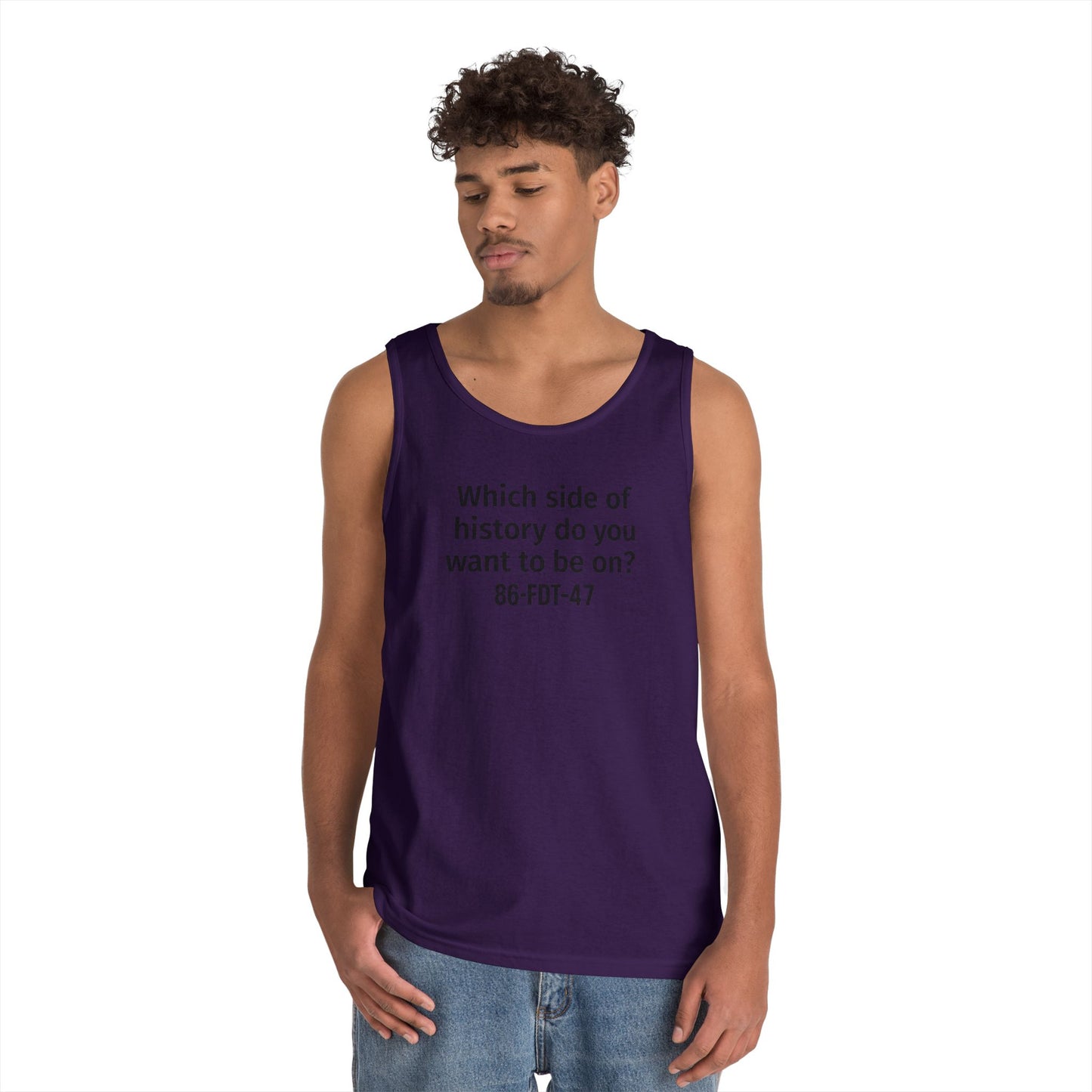 Which side of History?  Unisex Tank Top, Casual Wear, History Lover's Gift, Affirmation Shirt, Summer Fashion, Thought-Provoking Apparel