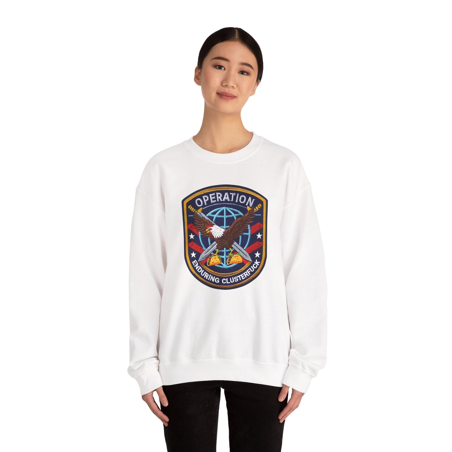 Operation Enduring Clusterfuck crewneck Sweatshirt, Political Statement Sweatshirt, Anti Fascism Sweatshirt, Support Ukraine Crew Neck
