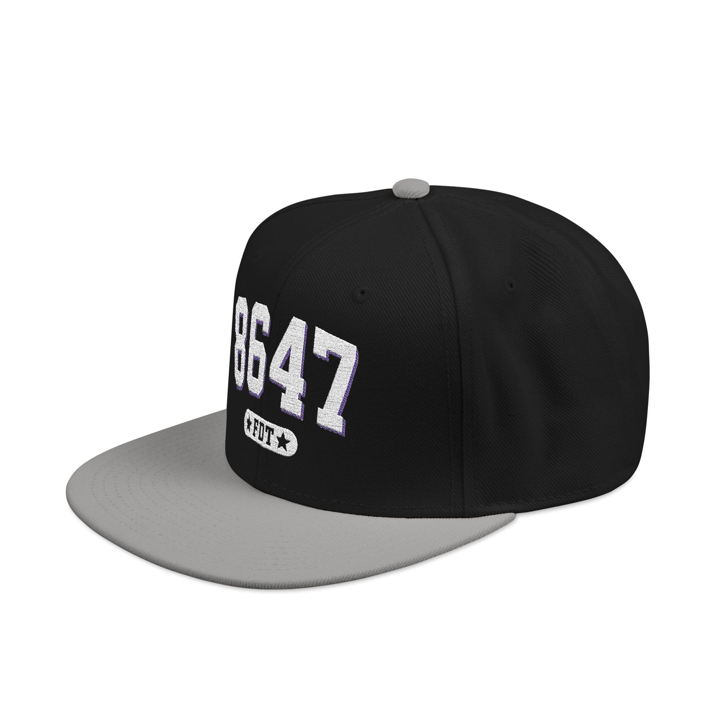 8647 FDT Snapback Cap, Embroidered Baseball Hat, Trendy Street Style, Gift for Political Enthusiasts, Unisex Fashion Headwear