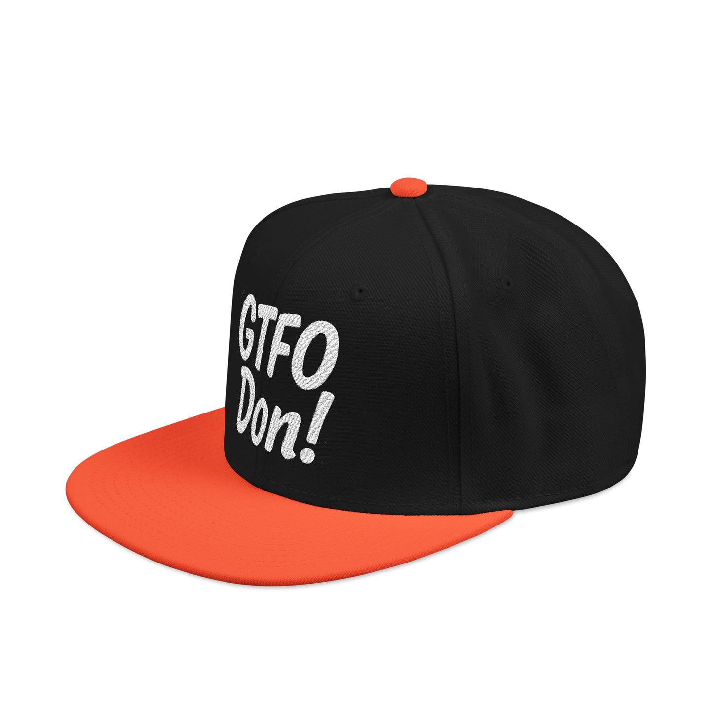 GTFO Don! Snapback Cap - Funny Embroidered Hat, Casual Streetwear, Gift for Friends, Party Accessory, Unisex Style