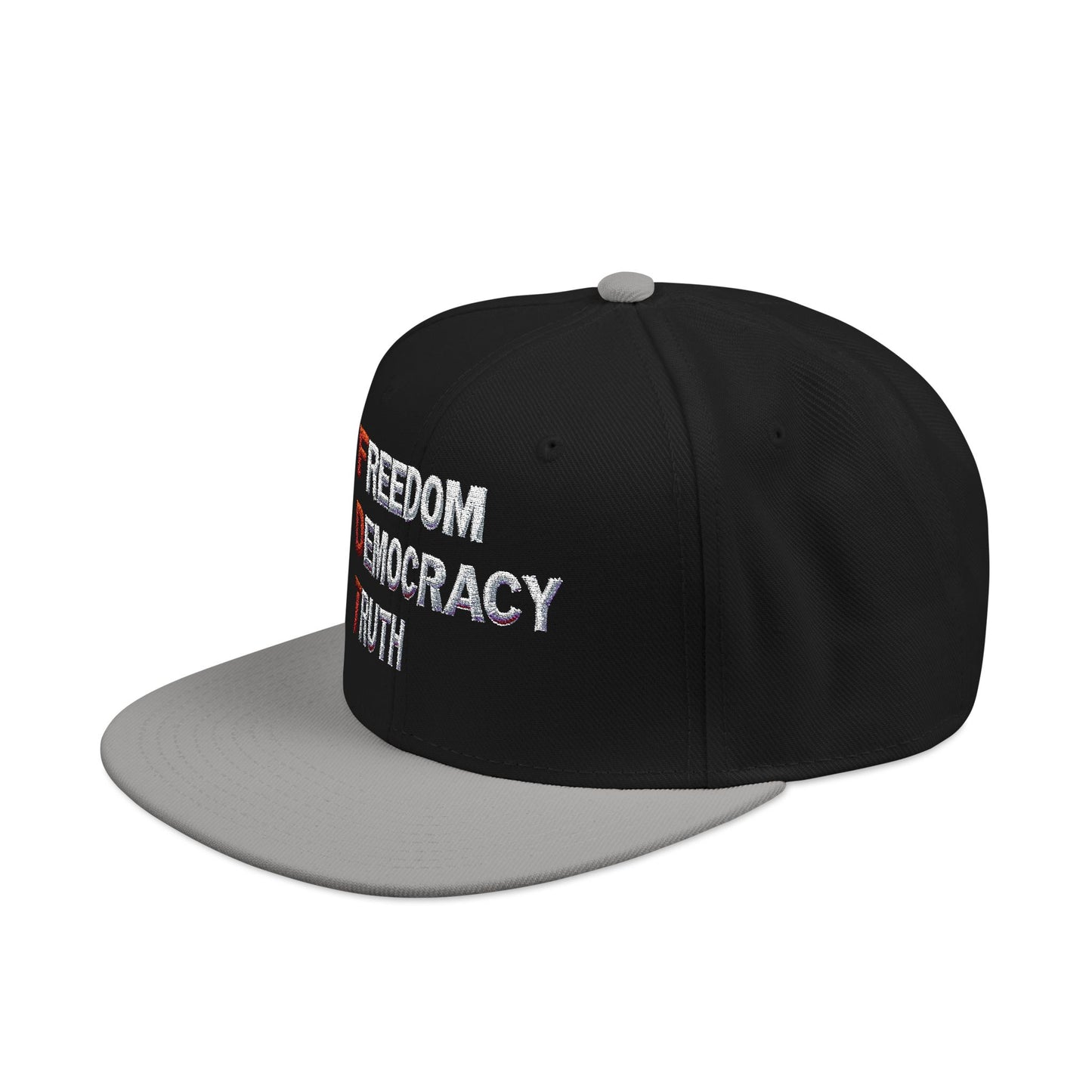 Freedom Democracy Truth Snapback Hat - Stylish Streetwear Cap for Casual Outfits, Perfect Gift for Sports Fans, Adjustable Fit