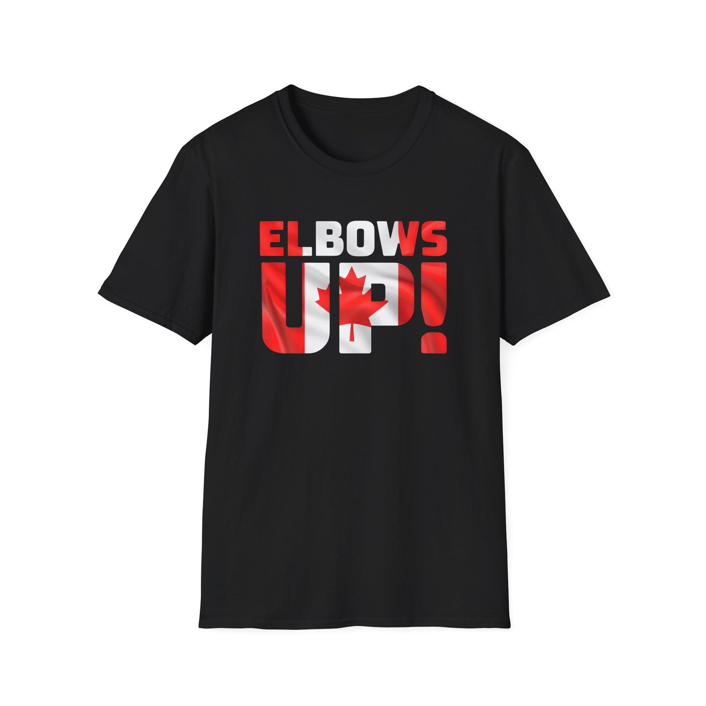 Canadian Pride Elbows Up T-Shirt, Unisex Tee, Fun Canada Day Apparel, Gift for Canada Lovers, Comfortable Travel Shirt