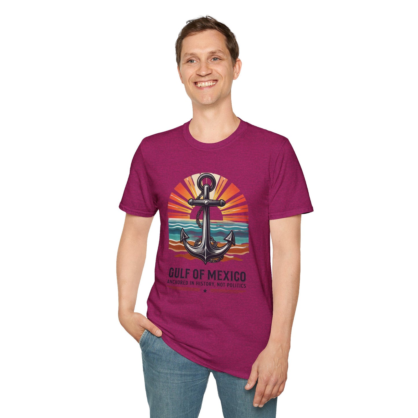 Gulf of Mexico, Anchored in History, Not Politics T-Shirt, Political Statement Tee, Anti Fascism Tee, AntiTrump Tee