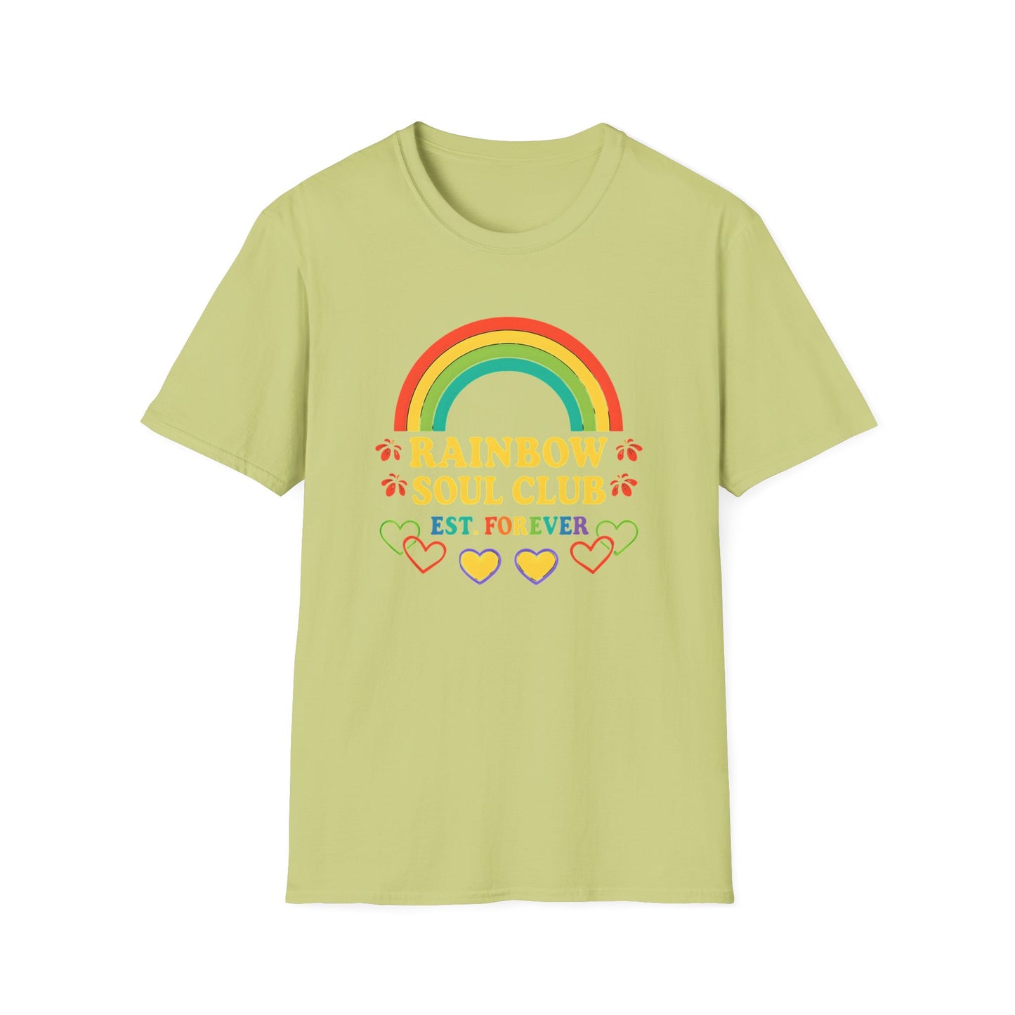 Rainbow Soul Club Pride T-Shirt, Retro Pride Tee, Cute Gift for Friends, LGBTQ+ Celebration Shirt, Summer Vibes Apparel, Casual Everyday