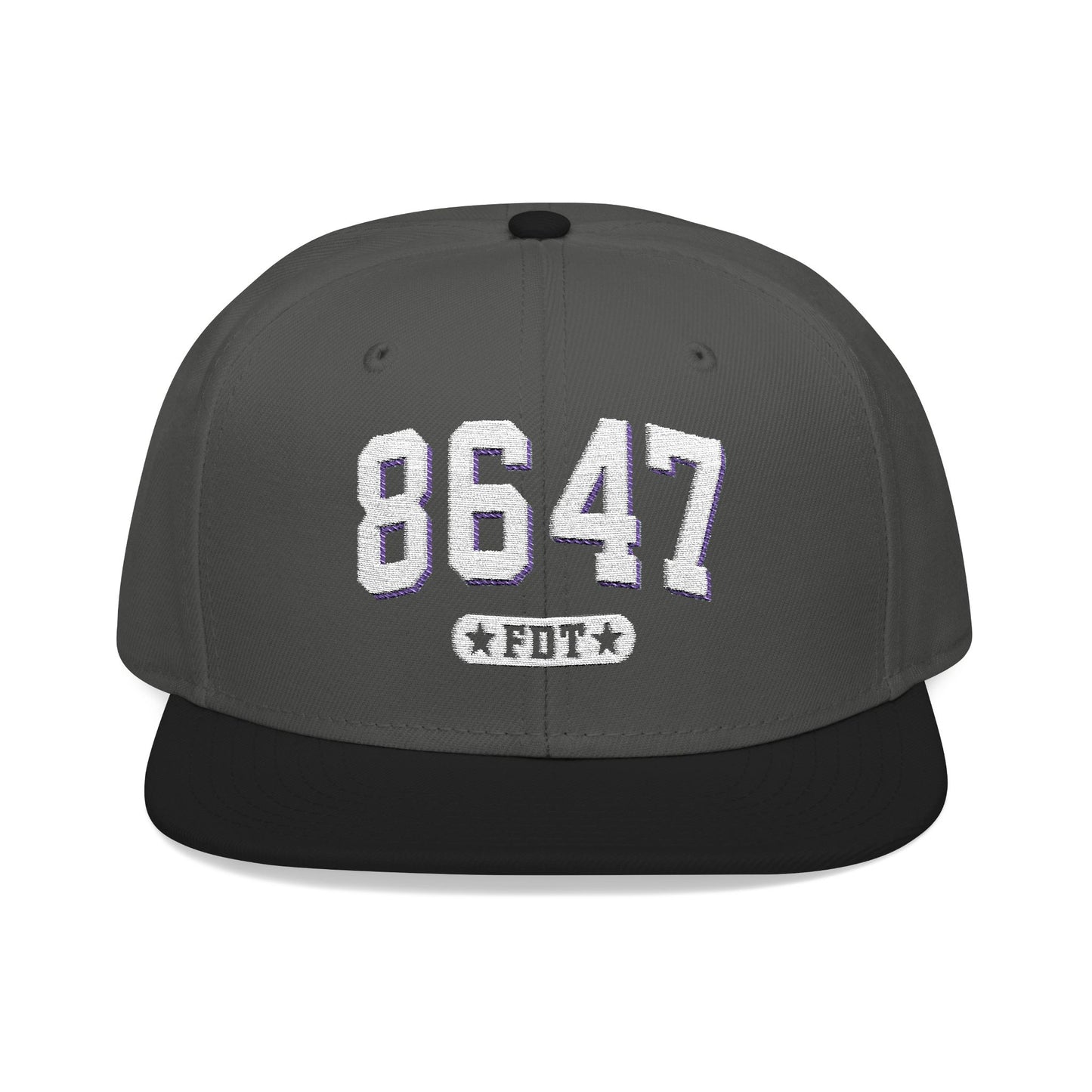 8647 FDT Snapback Cap, Embroidered Baseball Hat, Trendy Street Style, Gift for Political Enthusiasts, Unisex Fashion Headwear