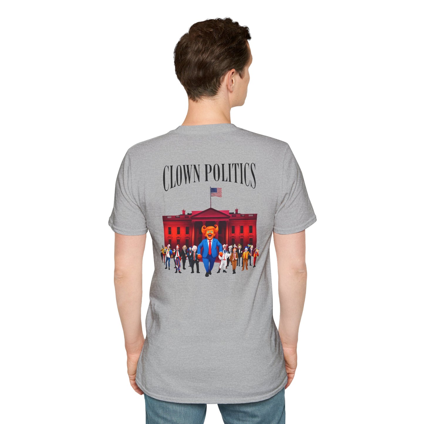 Clown Politics Graphic Tee, Statement Shirt for Activism, Funny Political T-Shirt, Gift for Protesters, Casual, antitrump tee