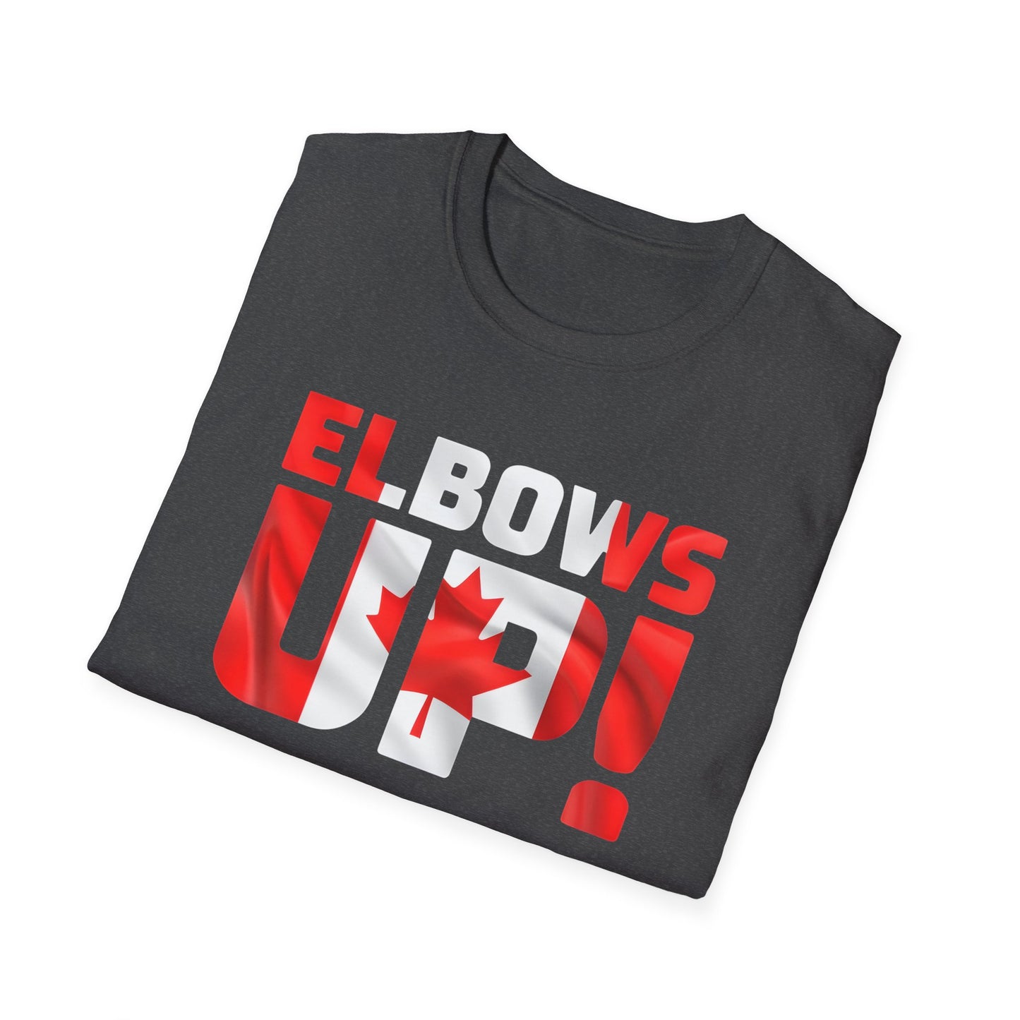 Canadian Pride Elbows Up T-Shirt, Unisex Tee, Fun Canada Day Apparel, Gift for Canada Lovers, Comfortable Travel Shirt
