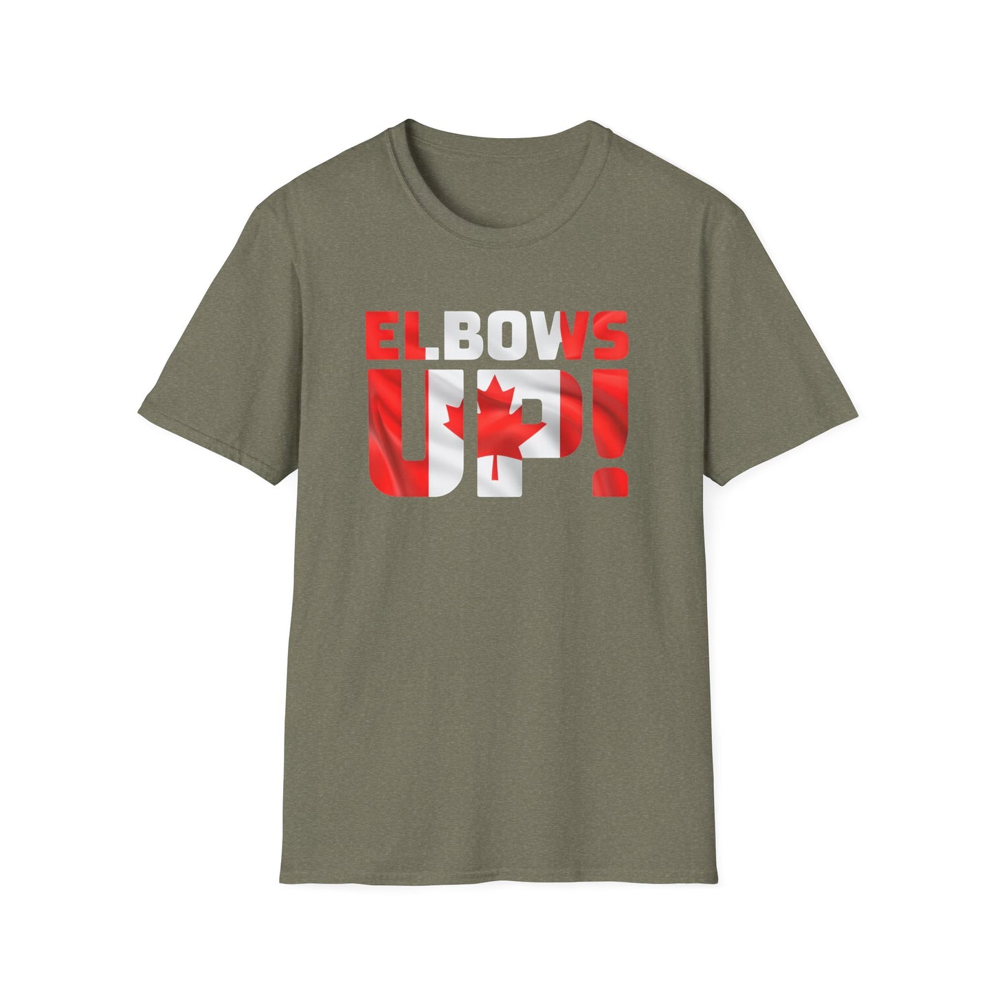 Canadian Pride Elbows Up T-Shirt, Unisex Tee, Fun Canada Day Apparel, Gift for Canada Lovers, Comfortable Travel Shirt