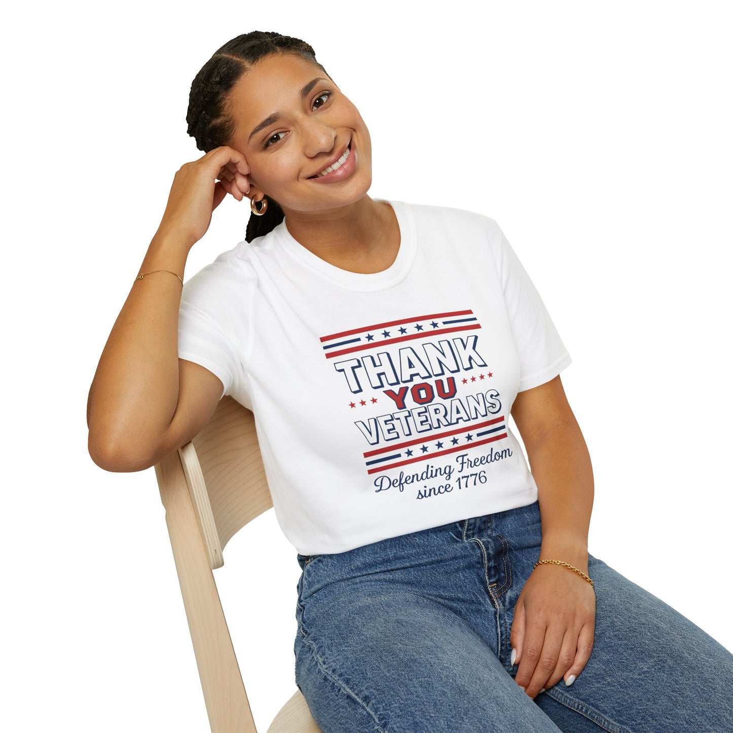 Thank You Veterans Defending Freedom since 1776 unisex tshirt, patriotic tshirt, 4th of July shirt honoring veterans, pro vet