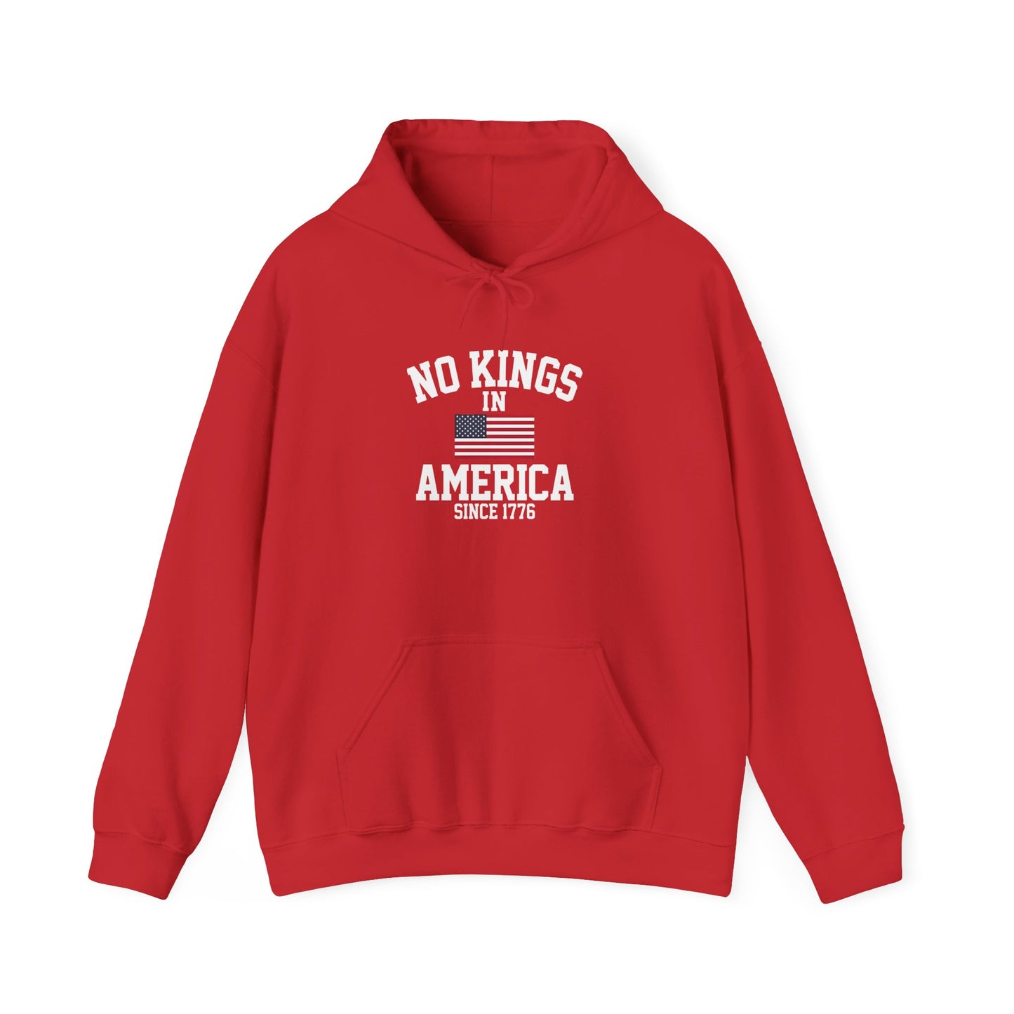 No Kings in America Fleece Hoodie, Cozy Fleece Hoodie, Political Statement Hoodie, Stand With Ameroca Hoodie, Anti Fascism Hoodie